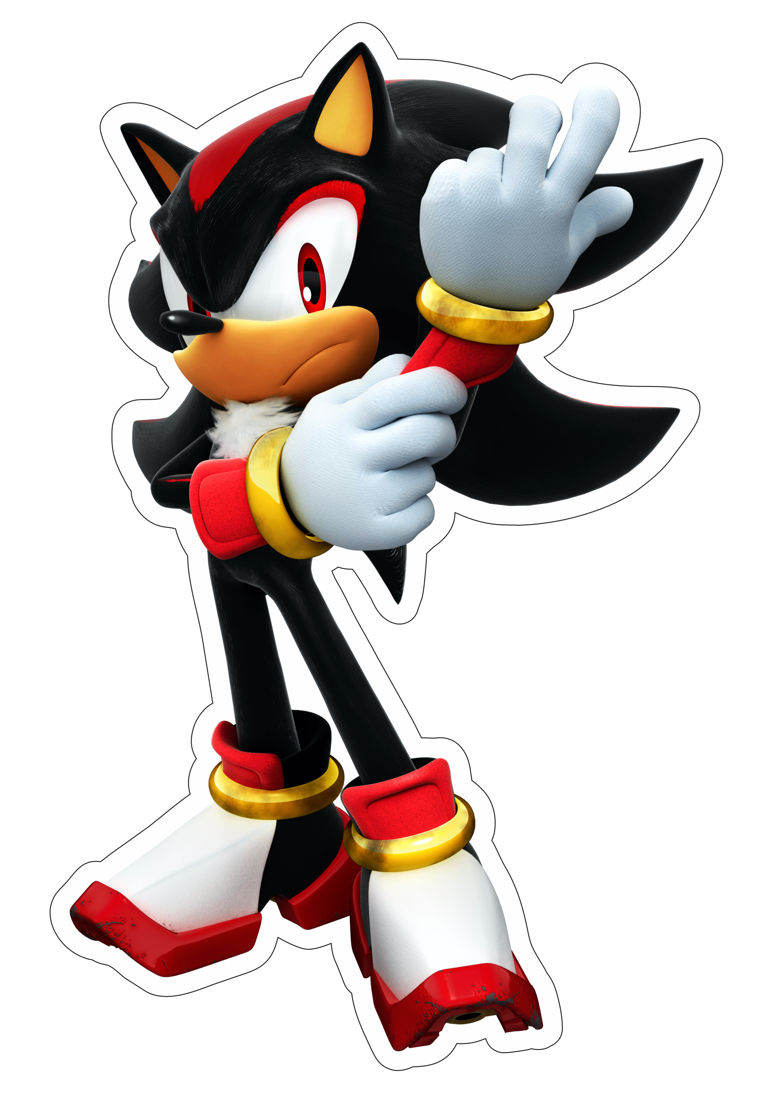 Shadow Sonic the hedgehog topo de bolo para imprimir artigos de