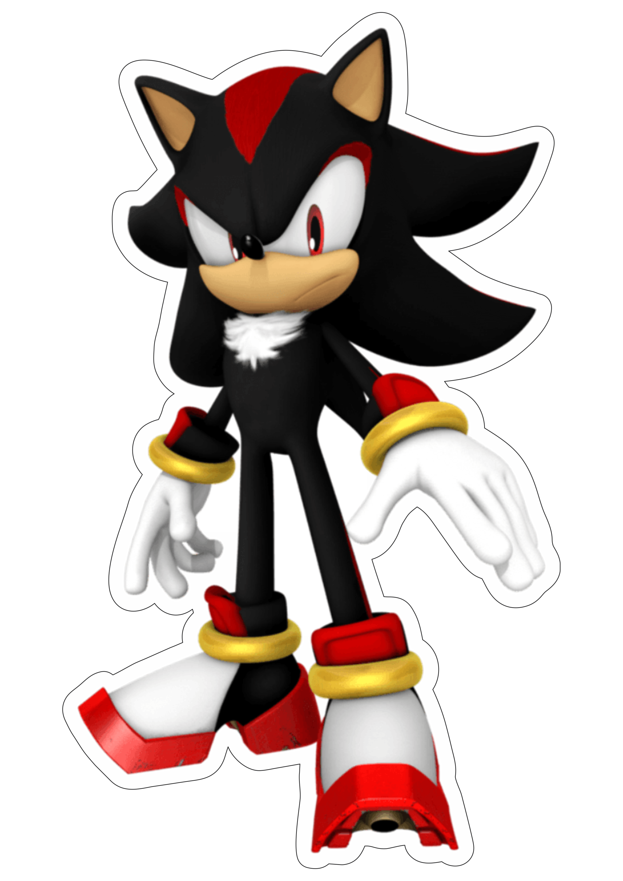 Shadow Sonic the hedgehog topo de bolo para imprimir artigos de