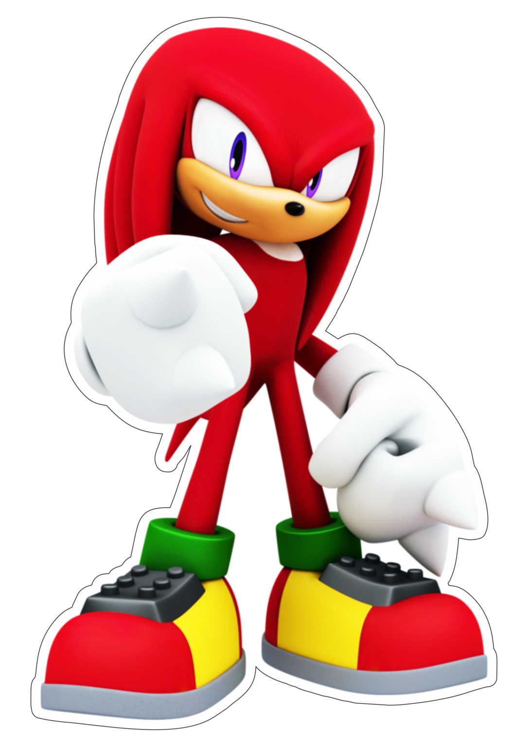 Knuckles Sonic the hedgehog personagem de game fundo transparente png