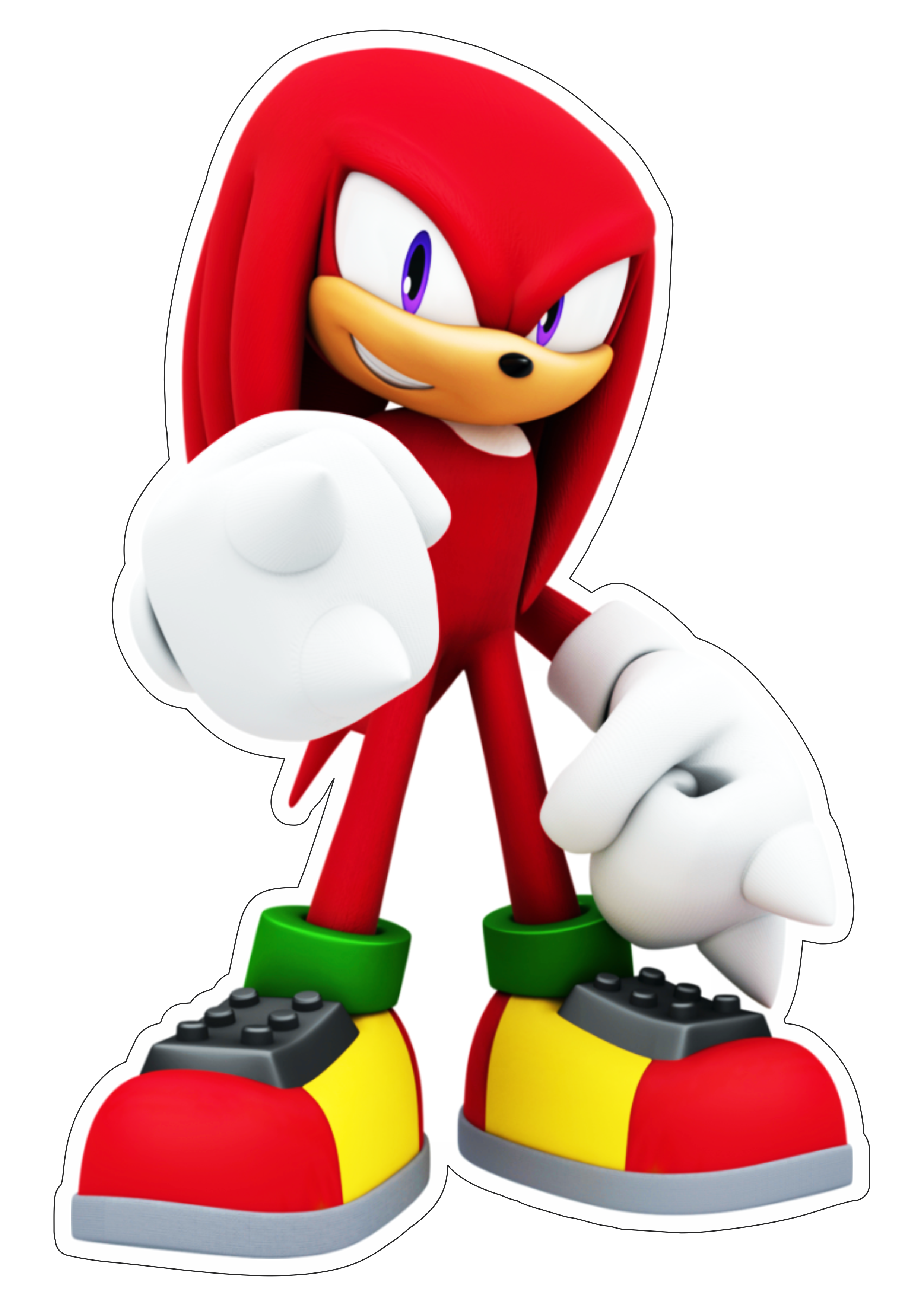 Knuckles Sonic the hedgehog personagem de game fundo transparente png