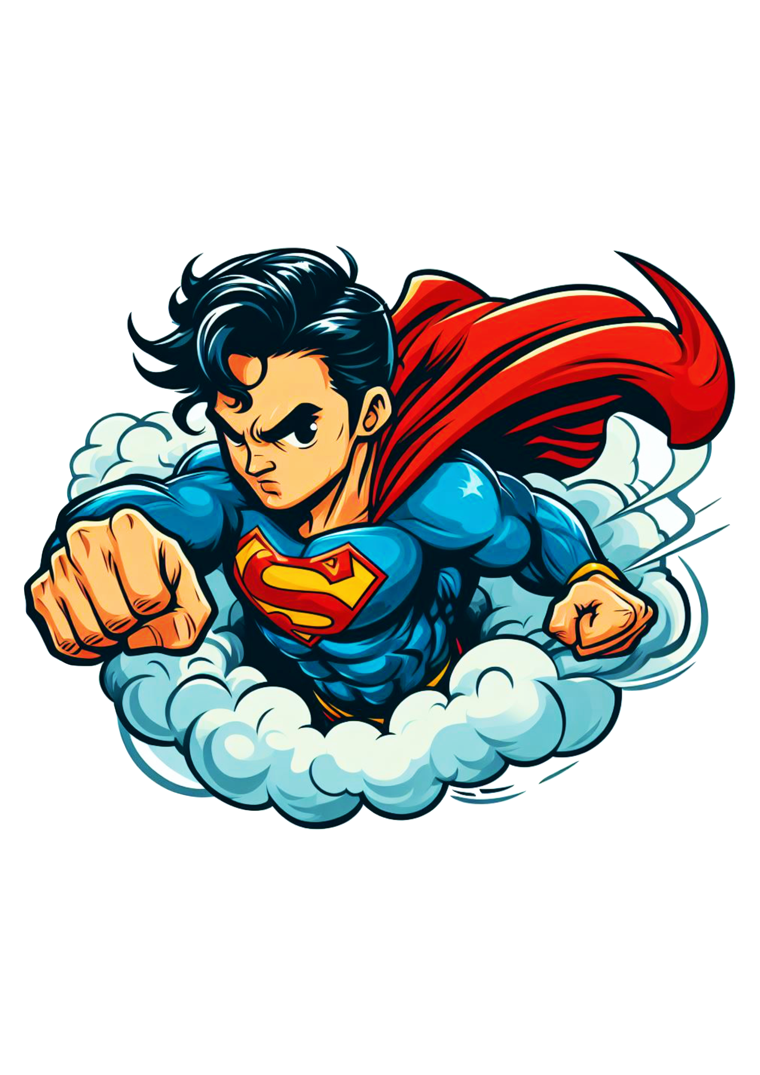 Super homem voando o homem de aço desenho animado cartoon dc comics png