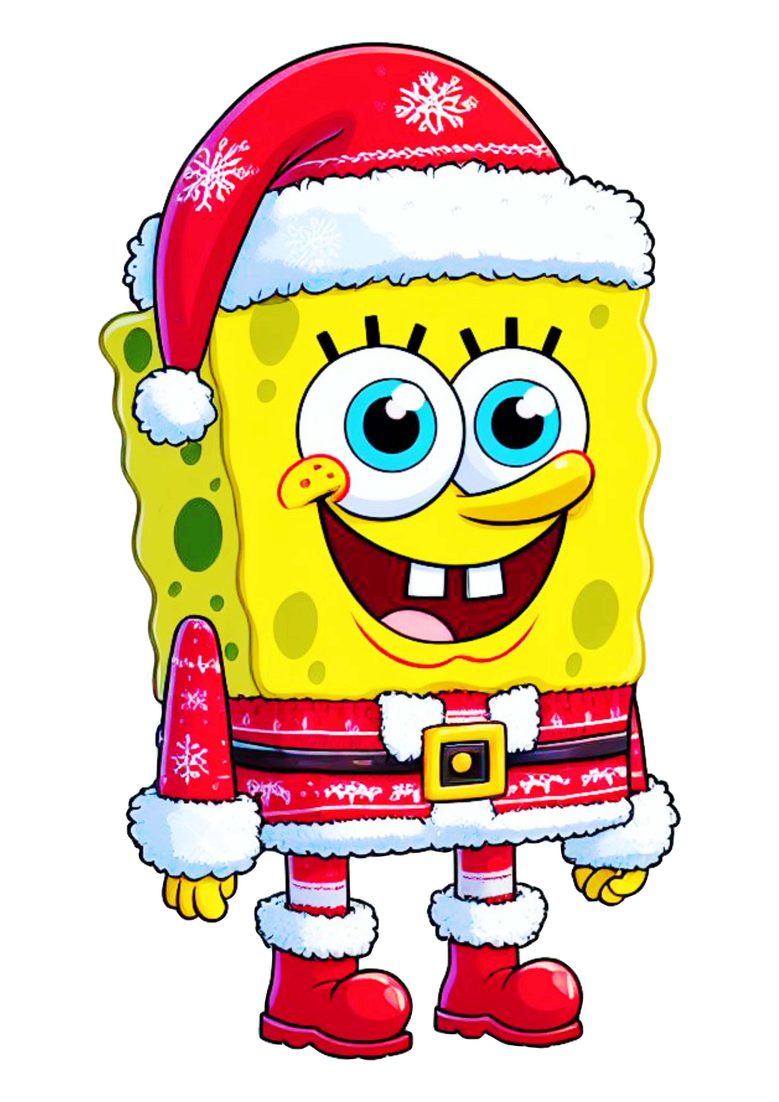 Bob esponja calça quadrada vestido de papai noel presente de natal nickelodeon jingle bells png