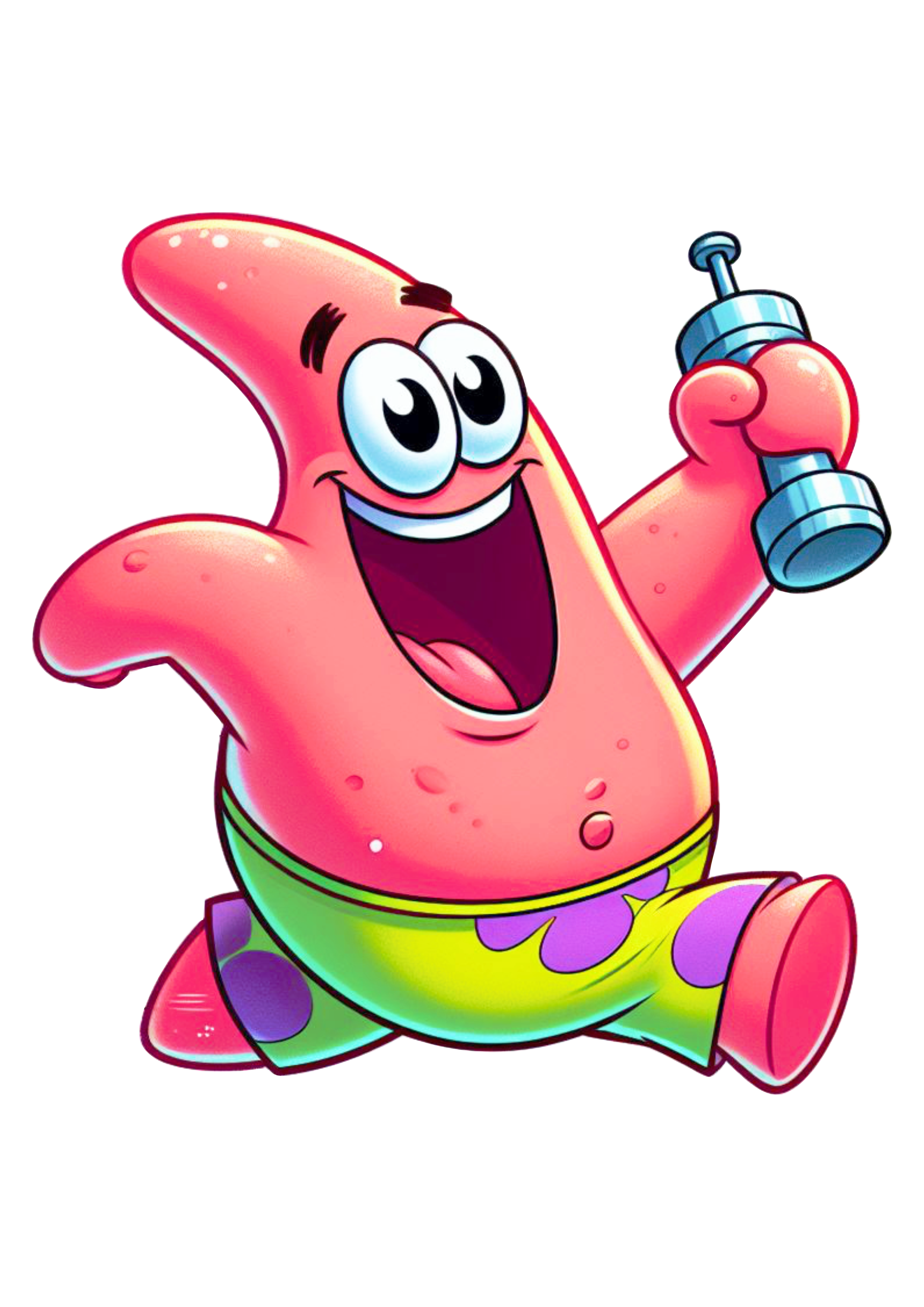 Bob esponja calça quadrada spongebob squarepants Patrick Estrela correndo feliz desenho infantil fundo transparente png