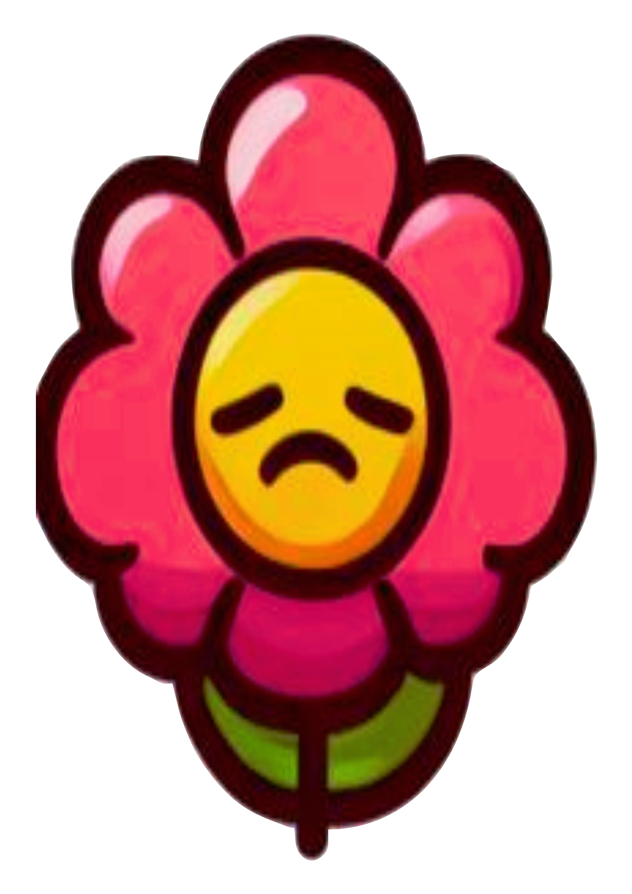 Florzinha emoji whatsapp ilustração design triste png