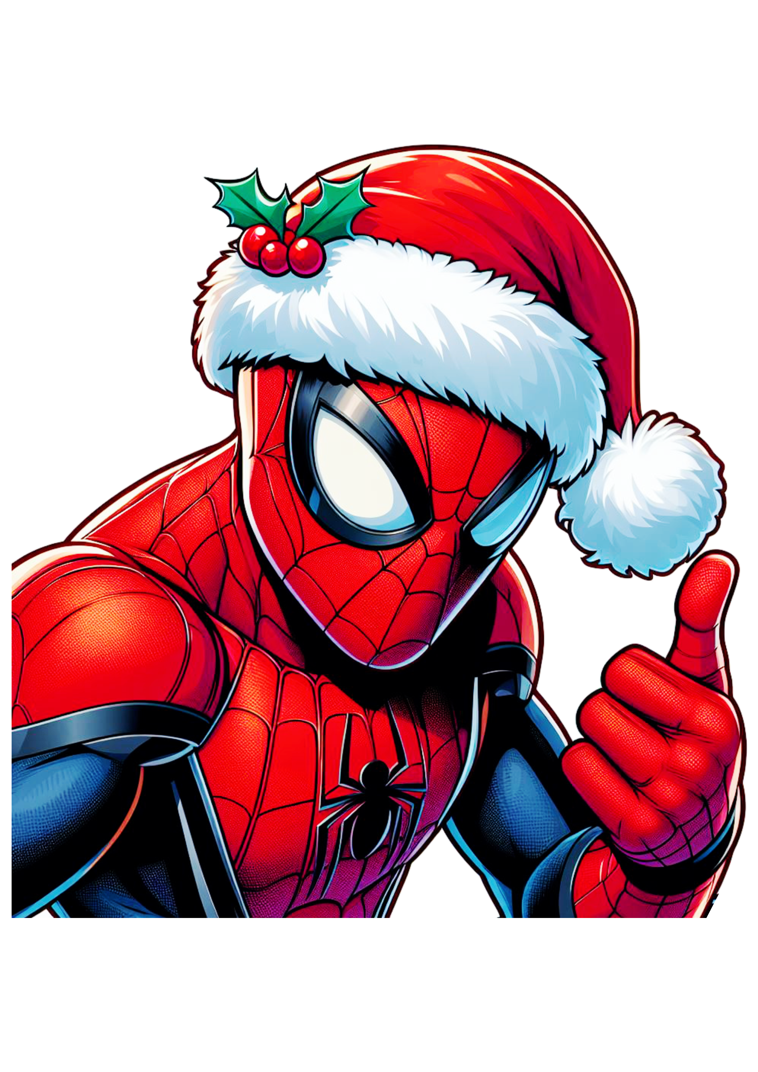 Homem aranha especial de natal Marvel ilustração desenho fundo transparente png
