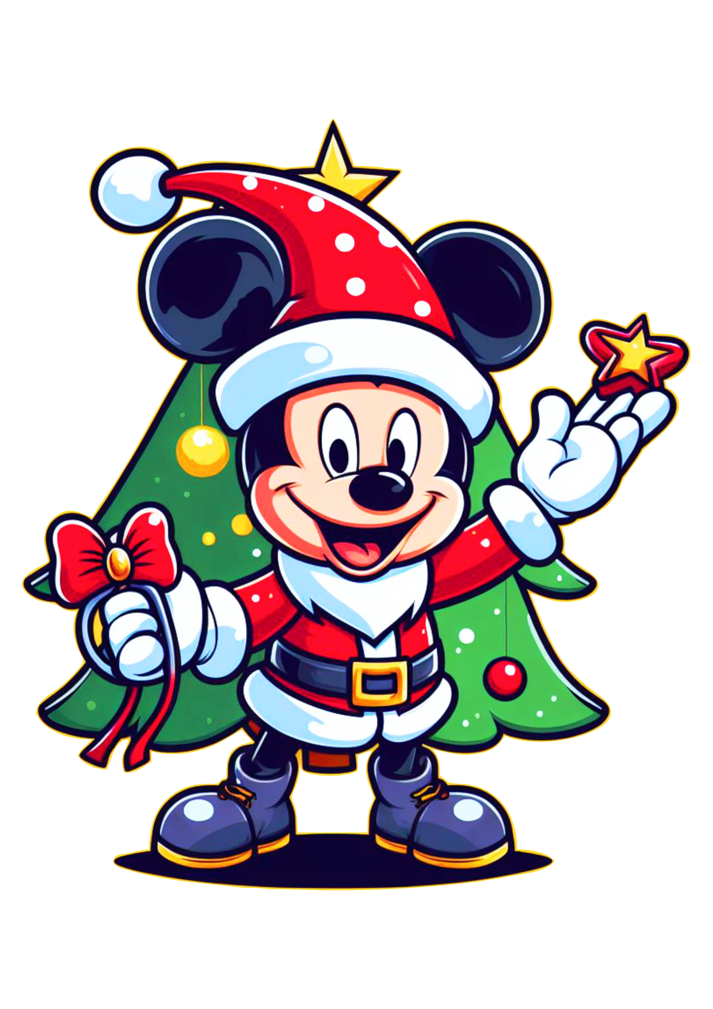 Decoração de natal imagem fofinha do Mickey png