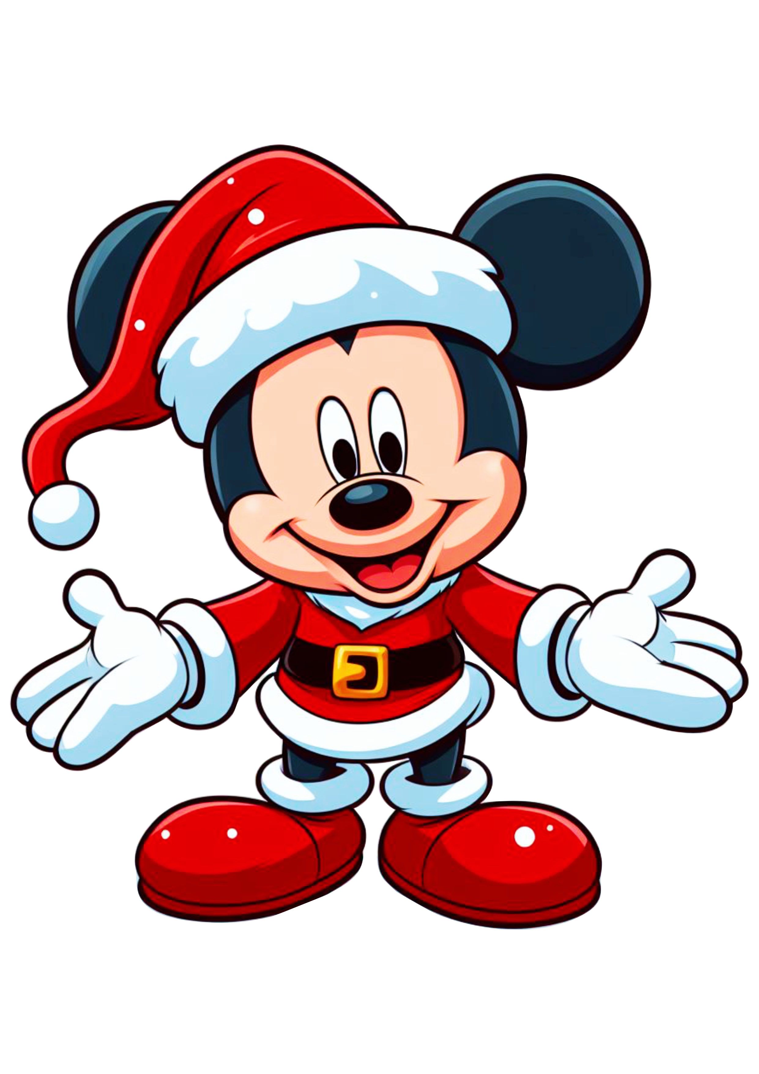 Disney kids Mickey Mouse fantasiado de Papai Noel png