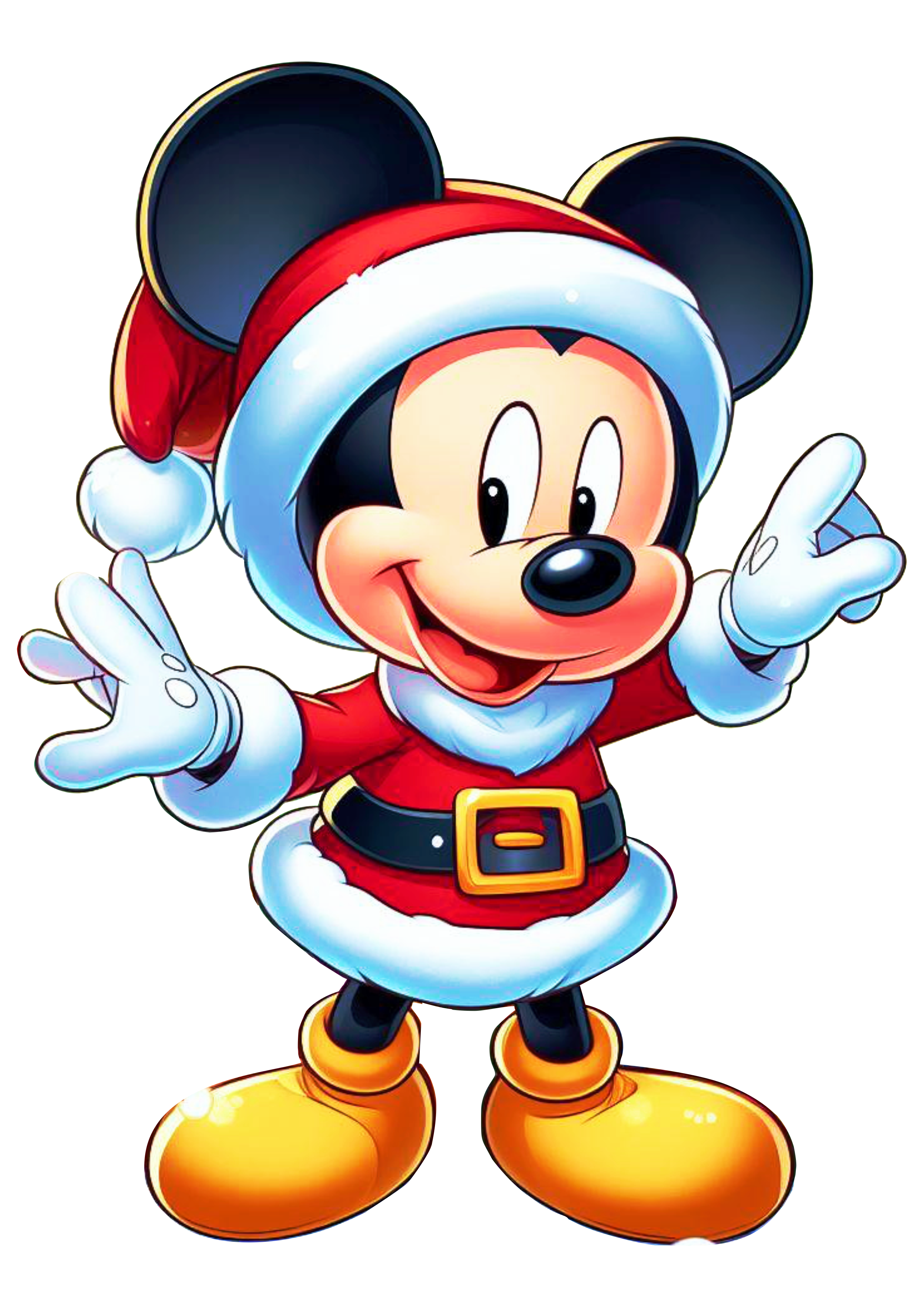 Disney kids Mickey Mouse fantasiado de Papai Noel desenho infantil png