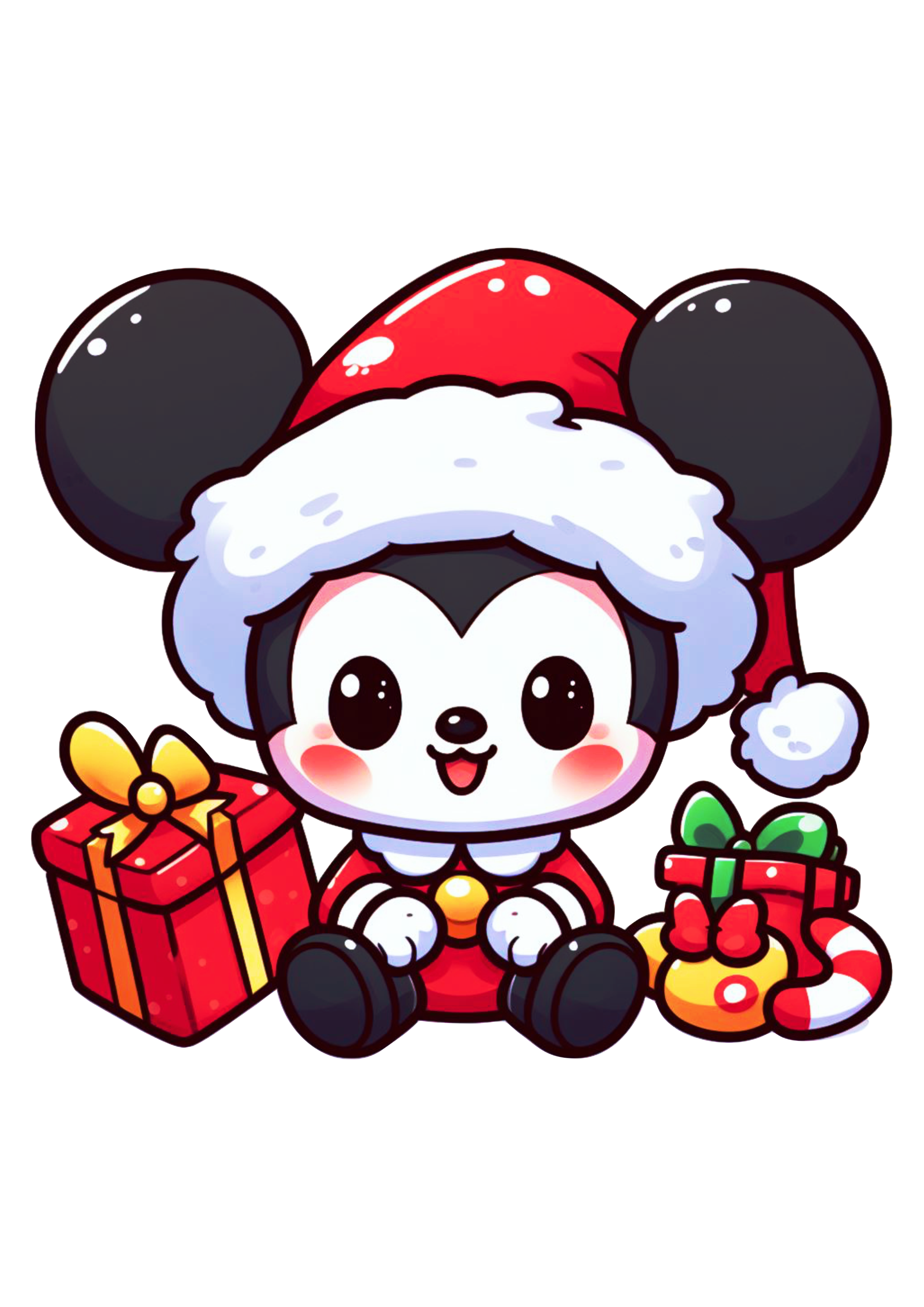 Natal da disney Mickey Mouse cute desenho simples personagem infantil png