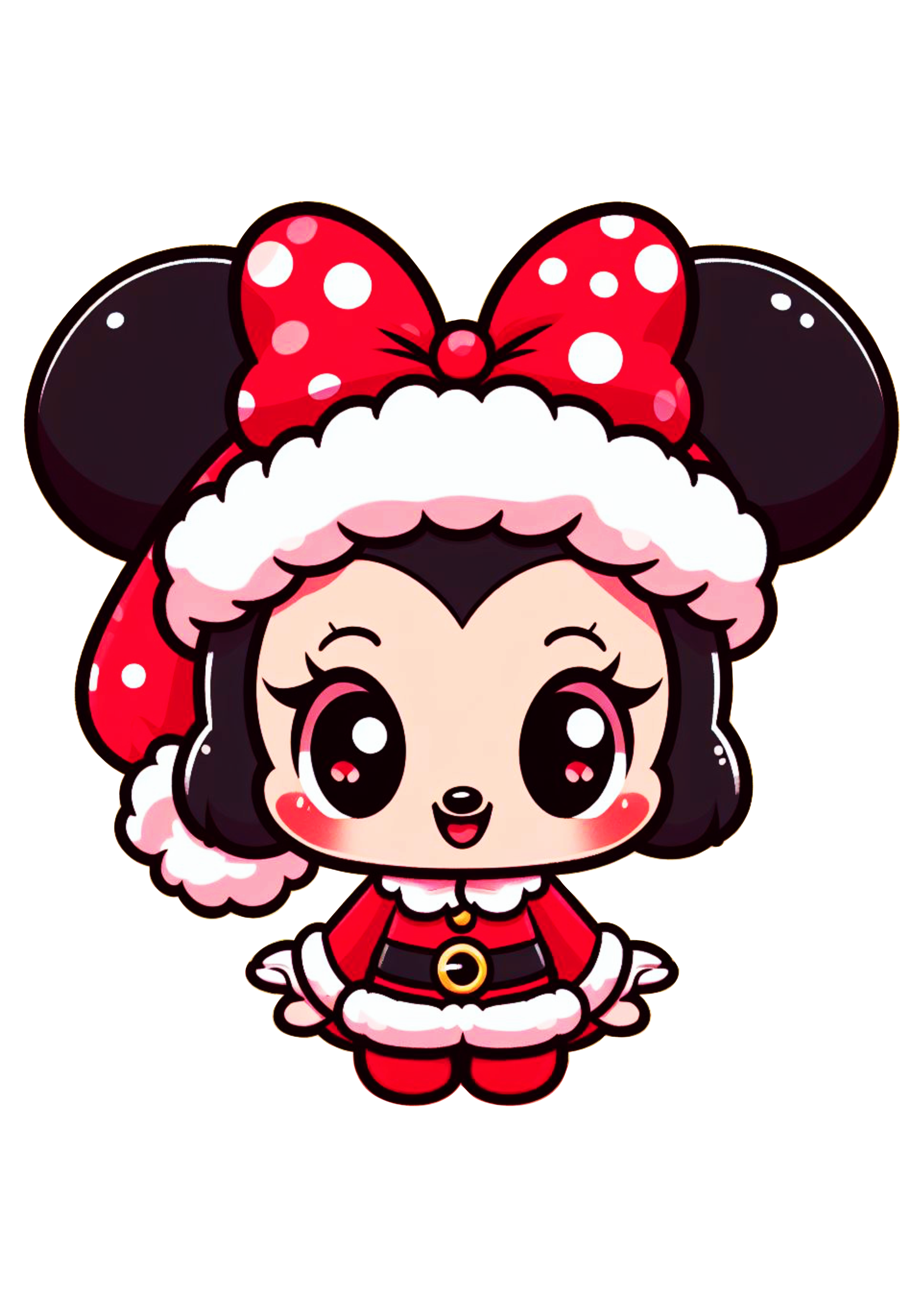 Minnie Mouse baby com roupinha de natal bonequinha fofinha png