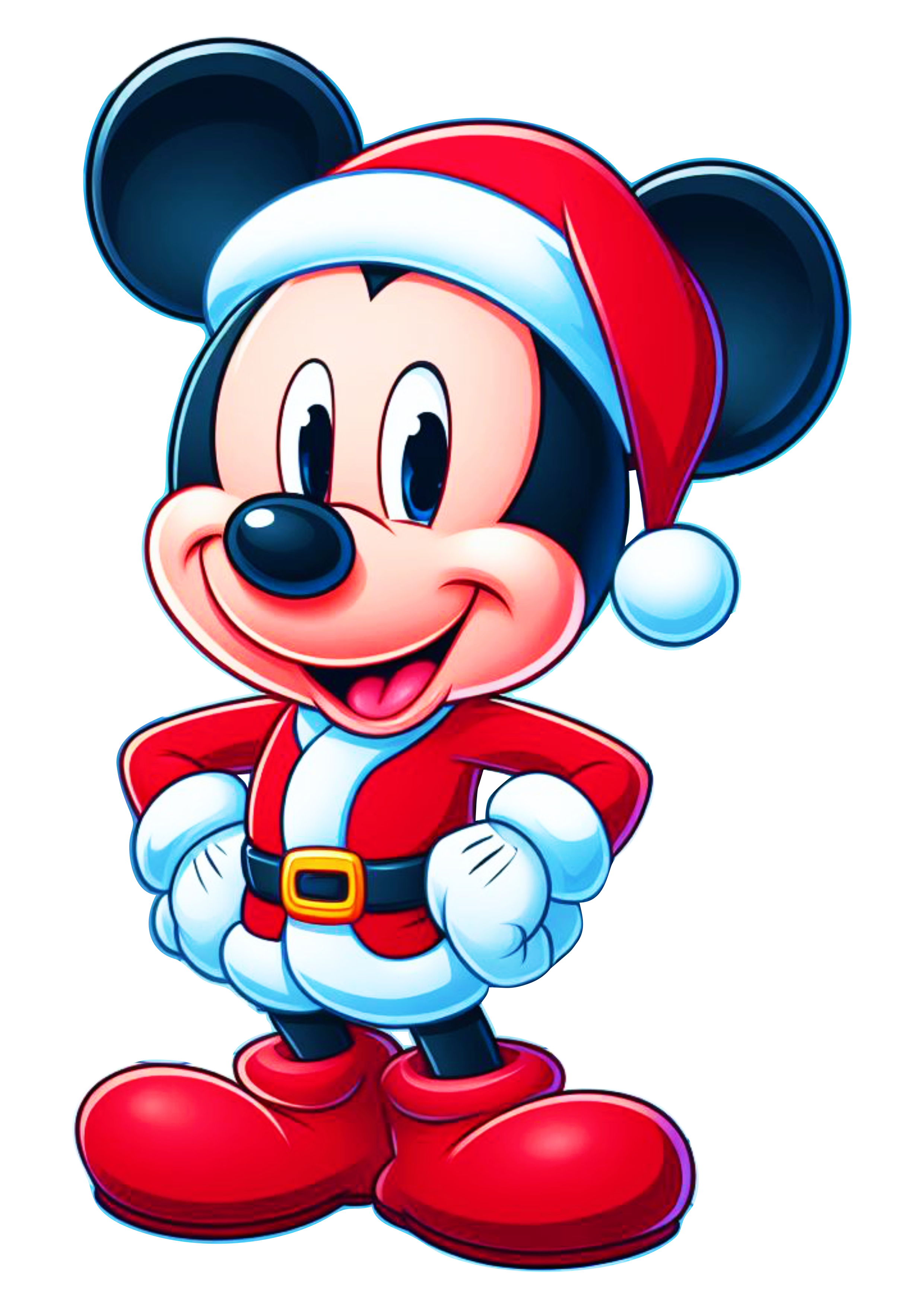 Imagens de natal Mickey Mouse Papai Noel png