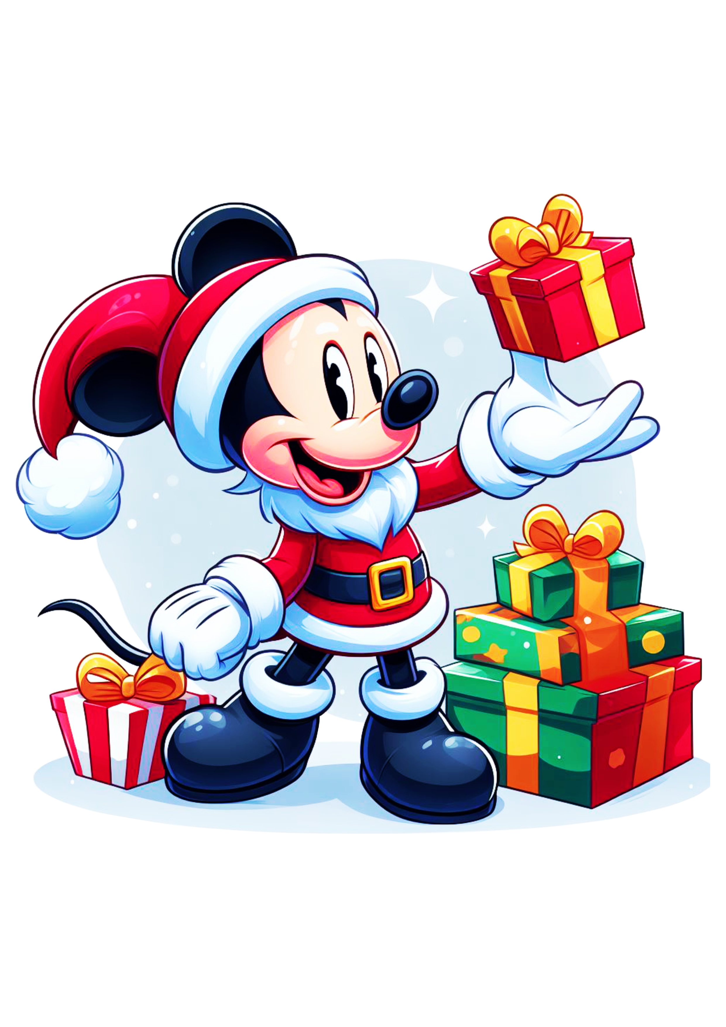 Imagens de natal Mickey Mouse Papai Noel desenho animado infantil png