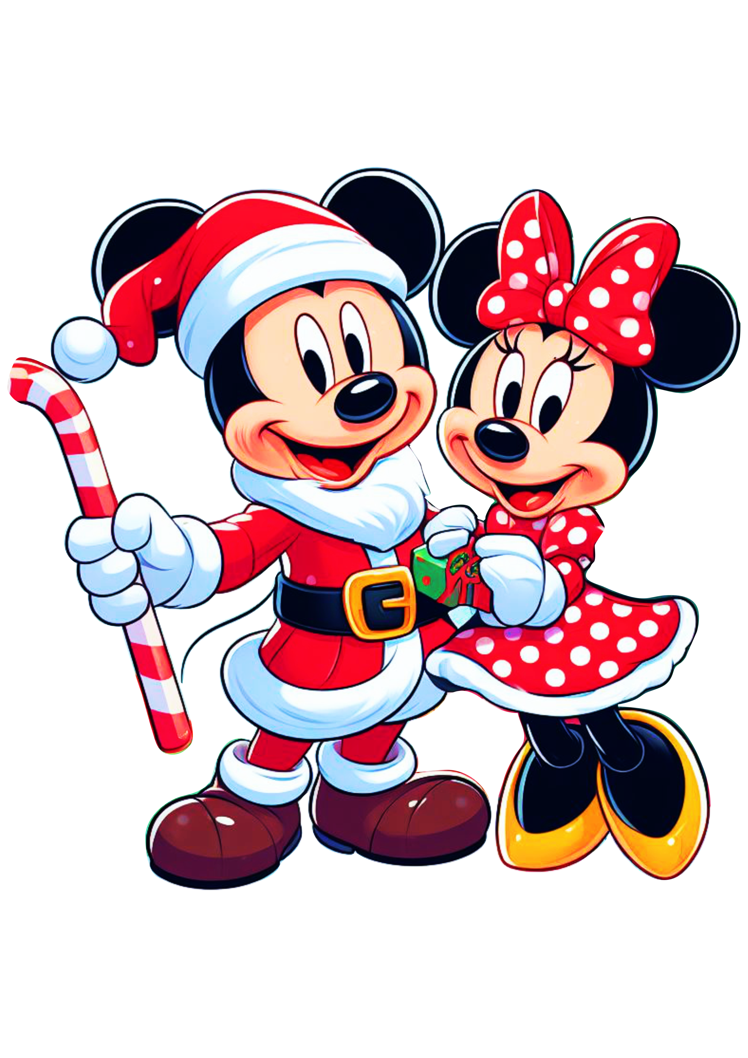 Mickey e Minnie Mouse feliz natal da disney png