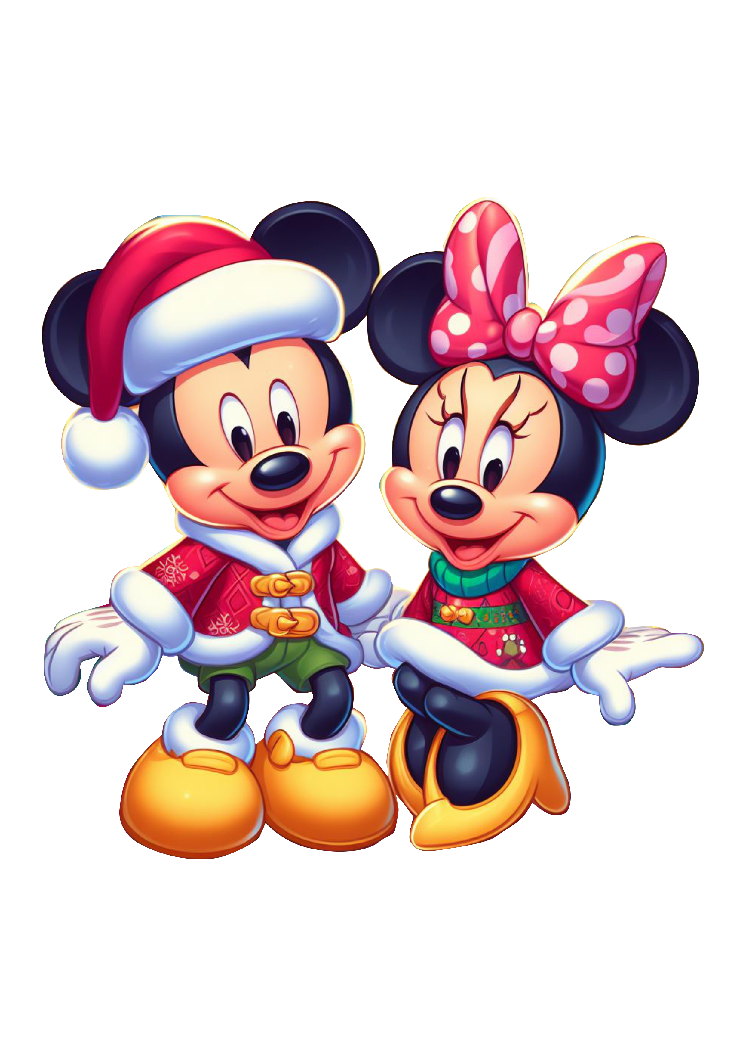 Mickey e Minnie Mouse feliz natal da disney imagem sem fundo ilustração png