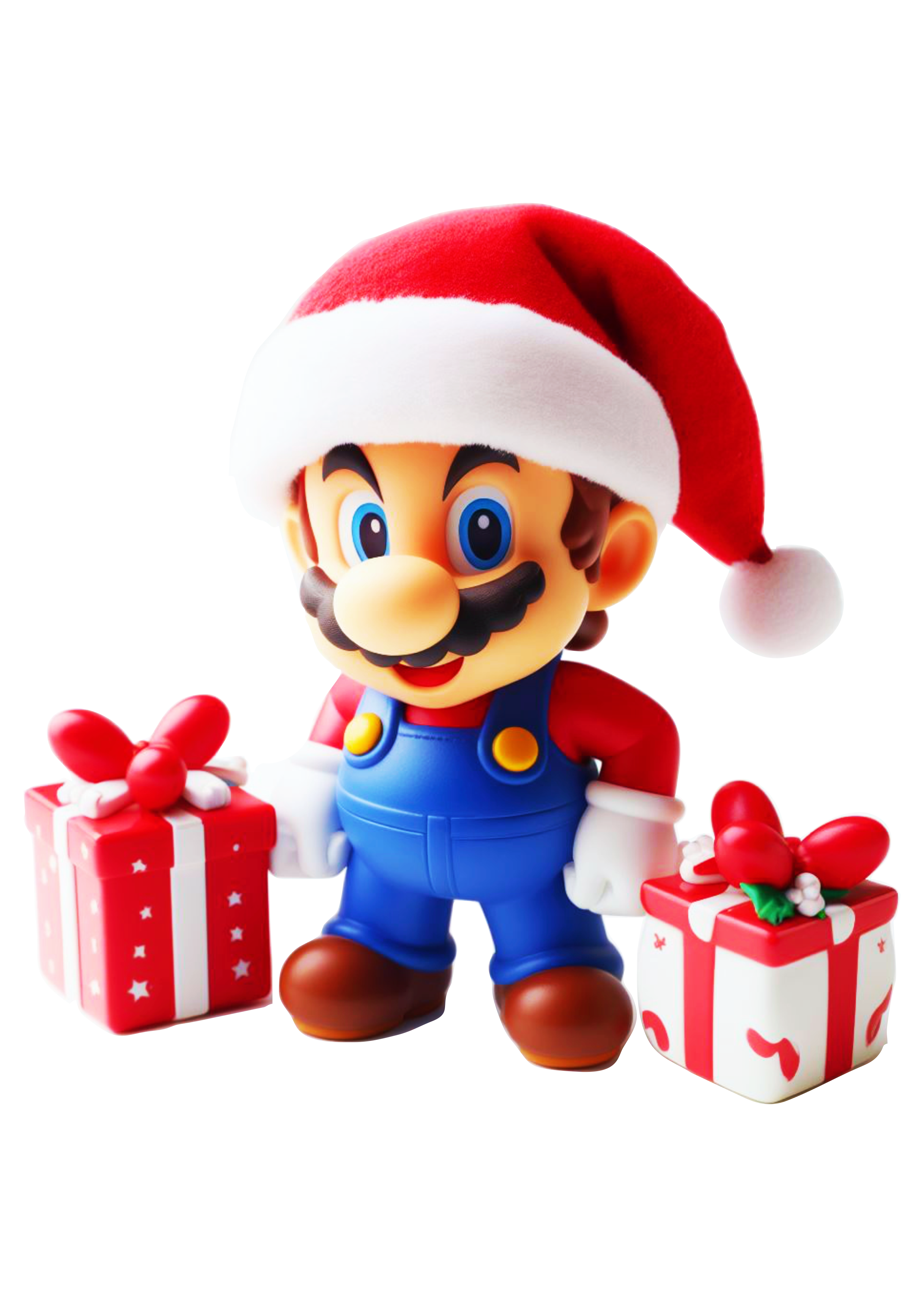 Mario Bros com gorro do papai Noel animação decoração de natal personagem fictício png