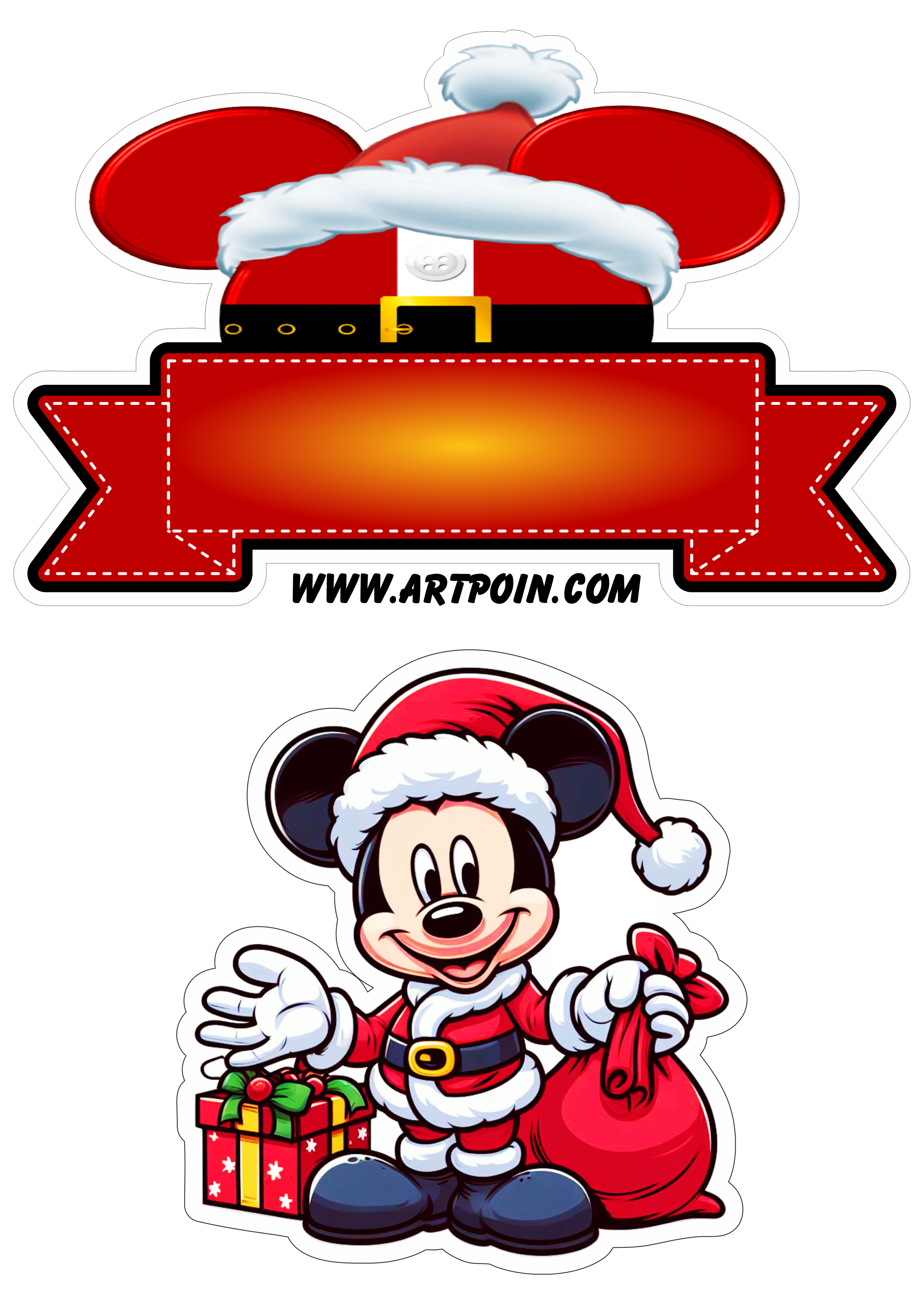 Mickey Mouse topo de bolo decoração de festa infantil png