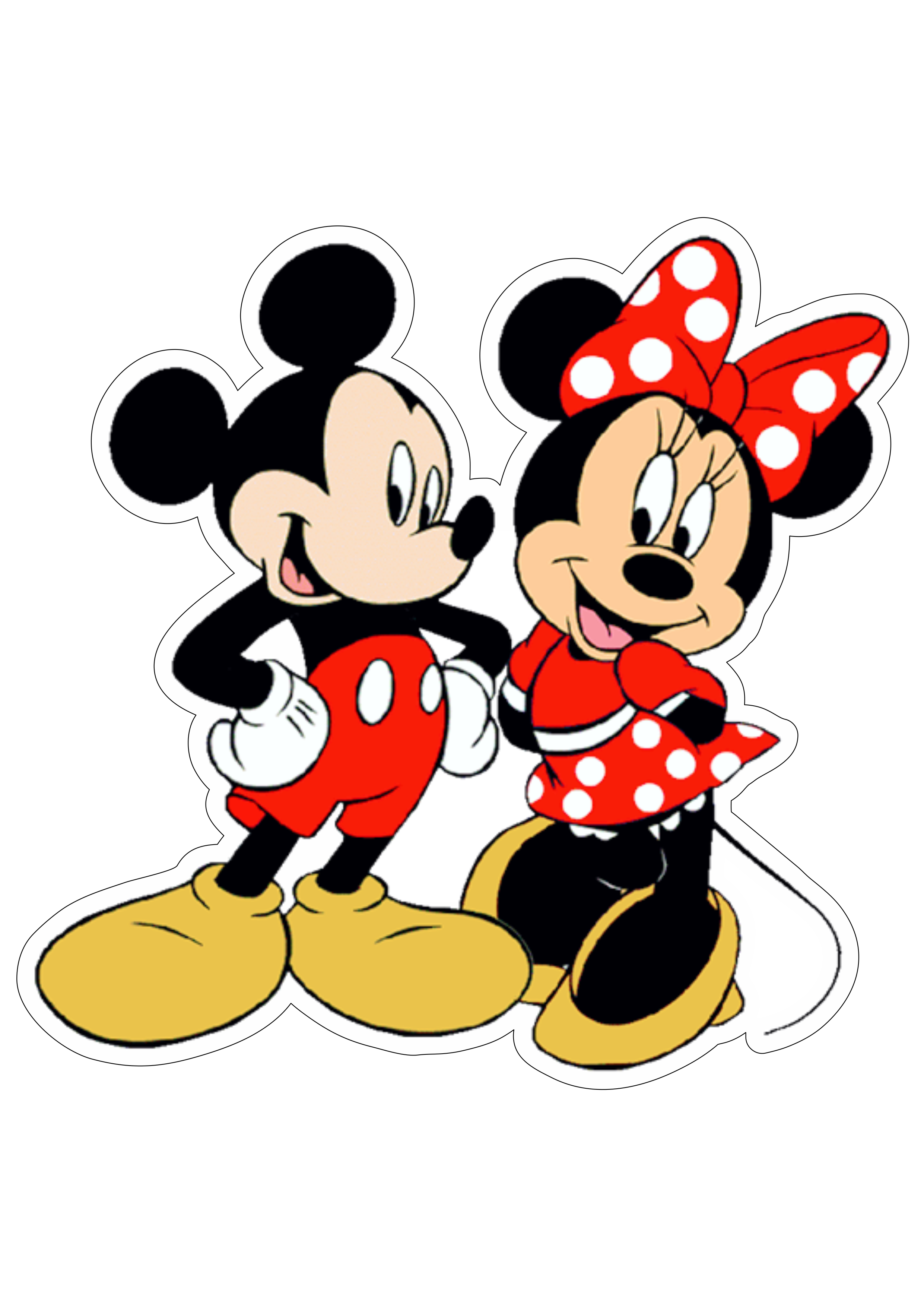 Mickey e Minnie personagens desenho infantil disney png