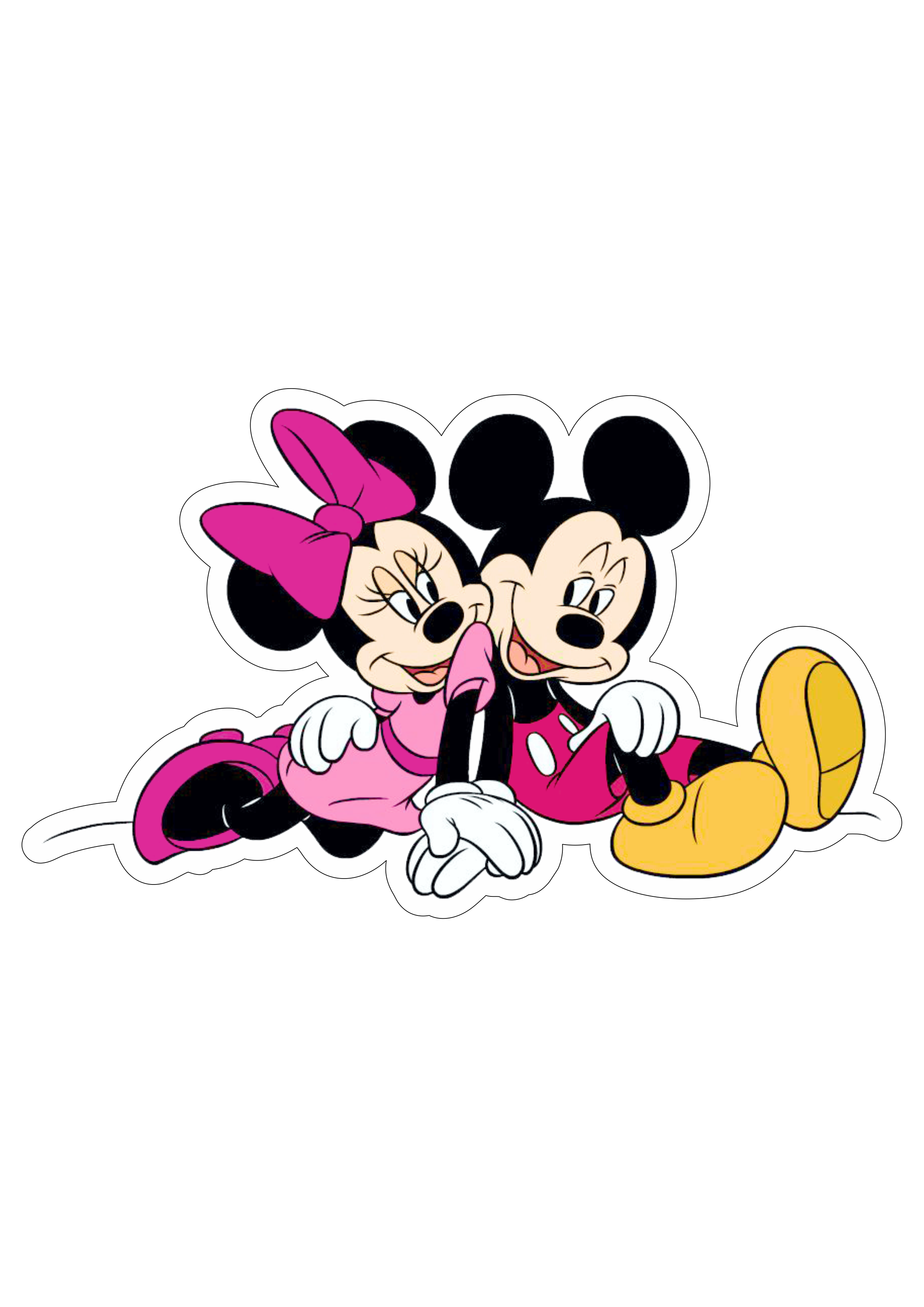 Mickey e Minnie personagens desenho infantil disney plus fundo transparente png