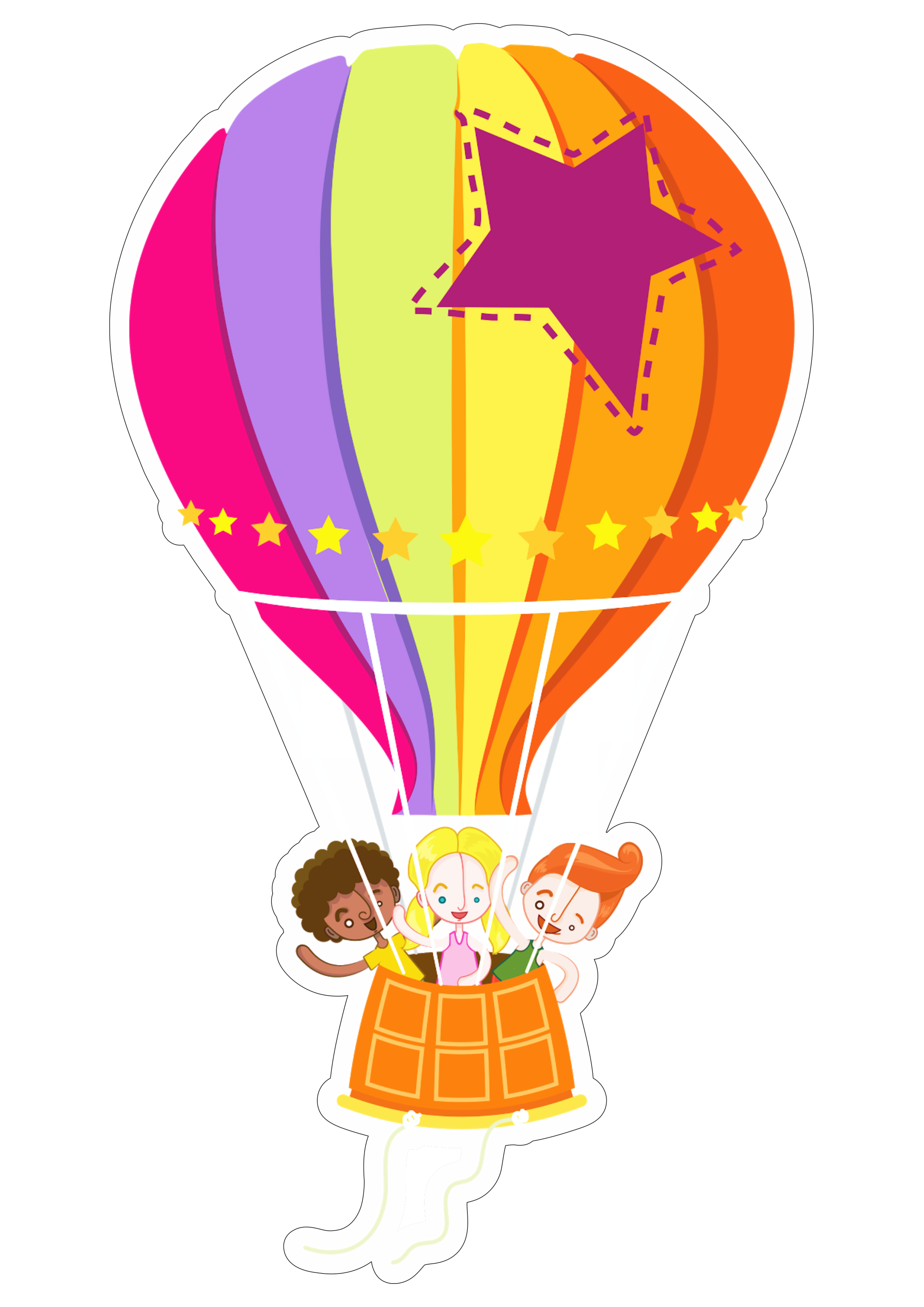 Mundo bita balão colorido desenho infantil musical youtube kids criança fundo transparente com contorno png
