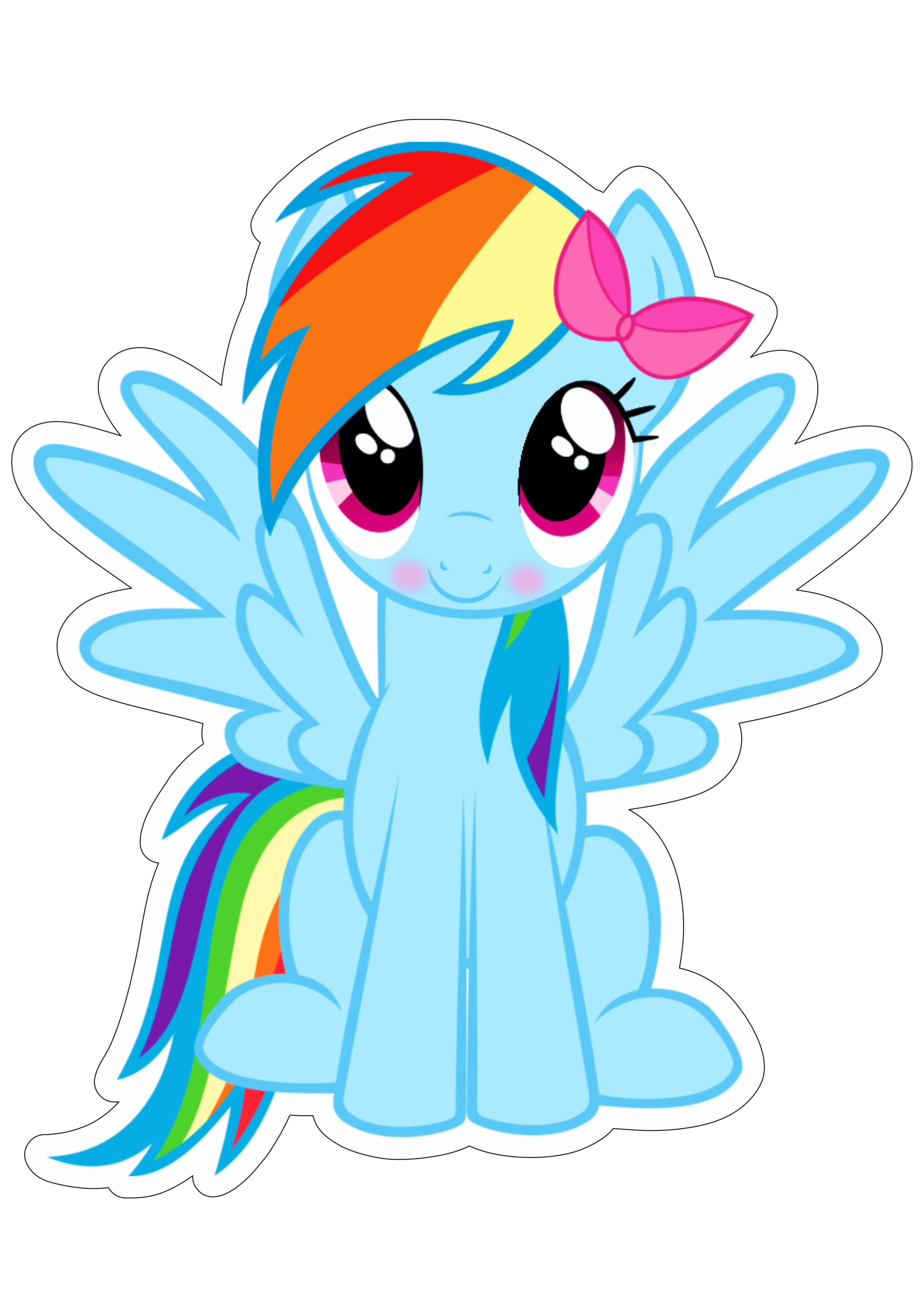 My little pony cavalinho alado azul desenho infantil fundo transparente png