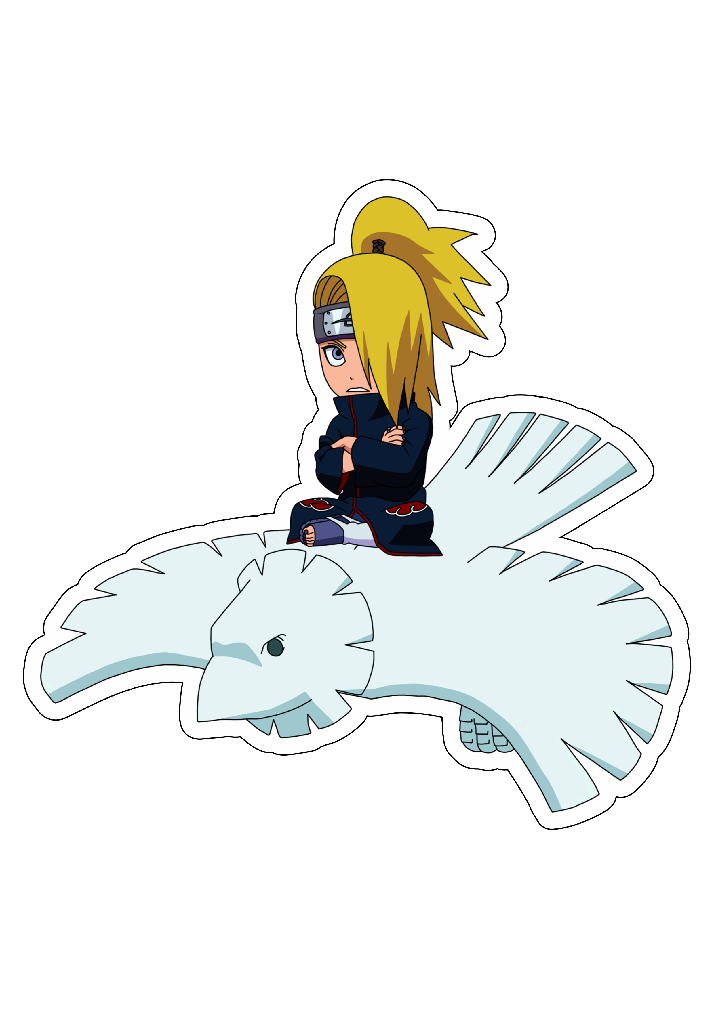 Naruto Shippuden chibi Deidara Akatsuki ninja renegado miniatura png