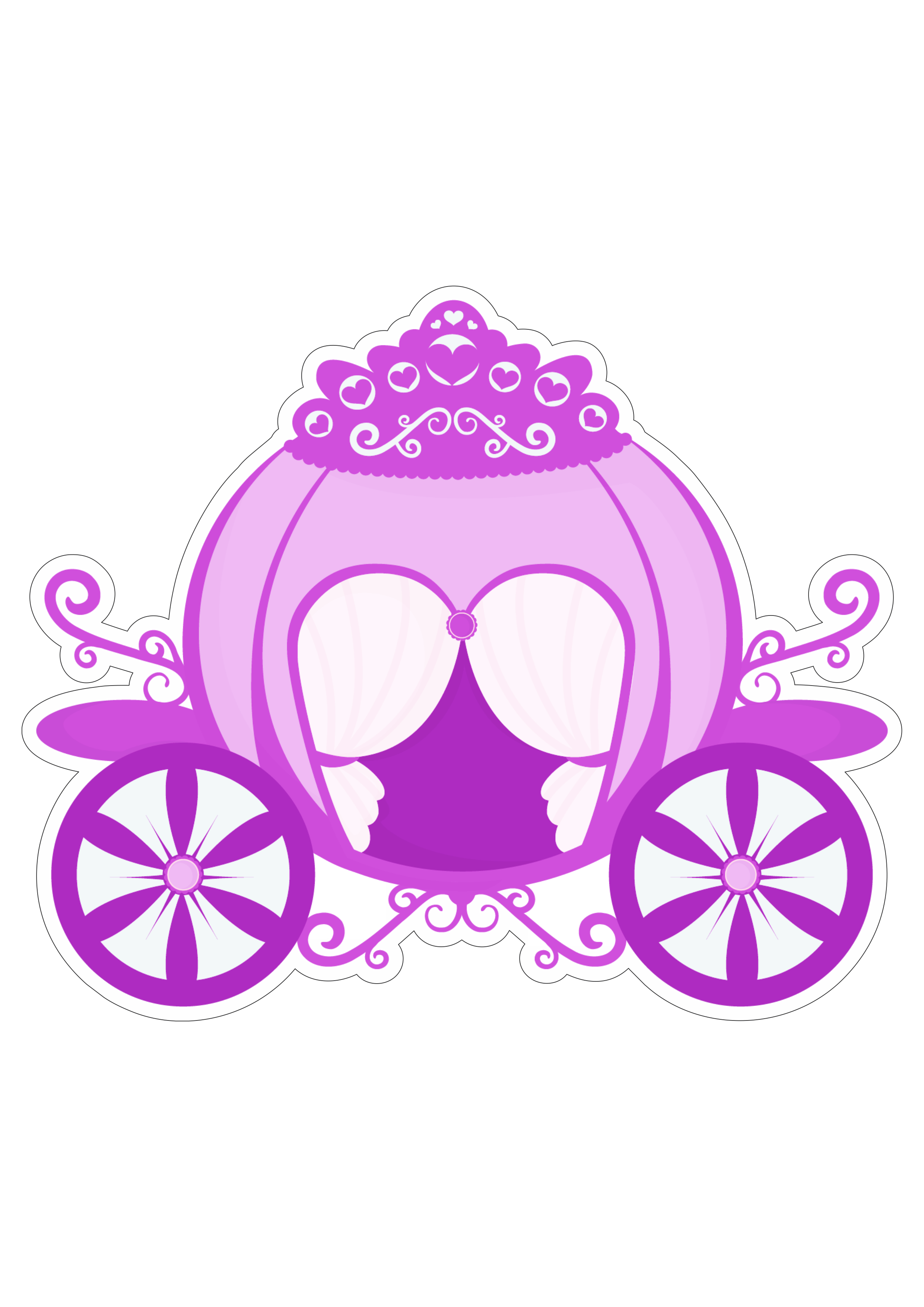 Princesinha Sofia imagem decoração carruagem lilás desenho vetor png