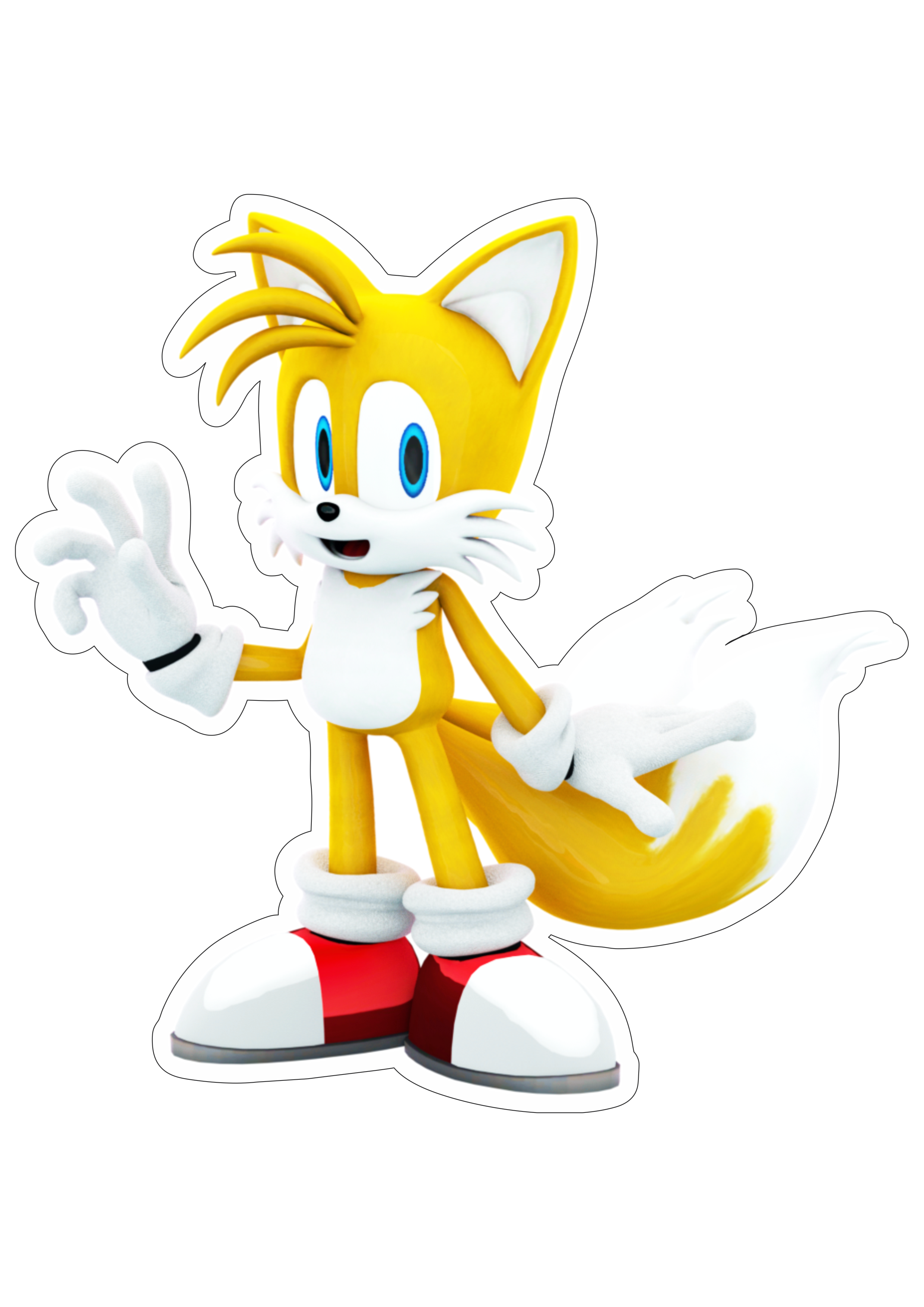Sonic the Hedgehog tails game ilustração fundo transparente png