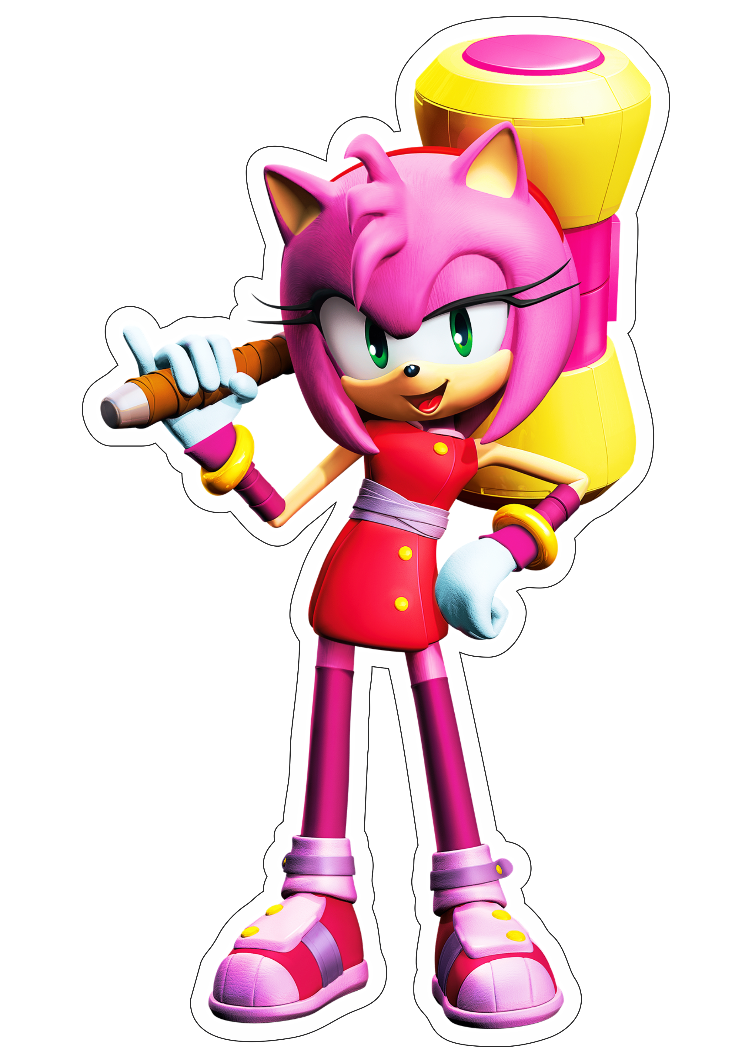 Adesivo Parede Decorativo Sonic - Personagem Amy Rose