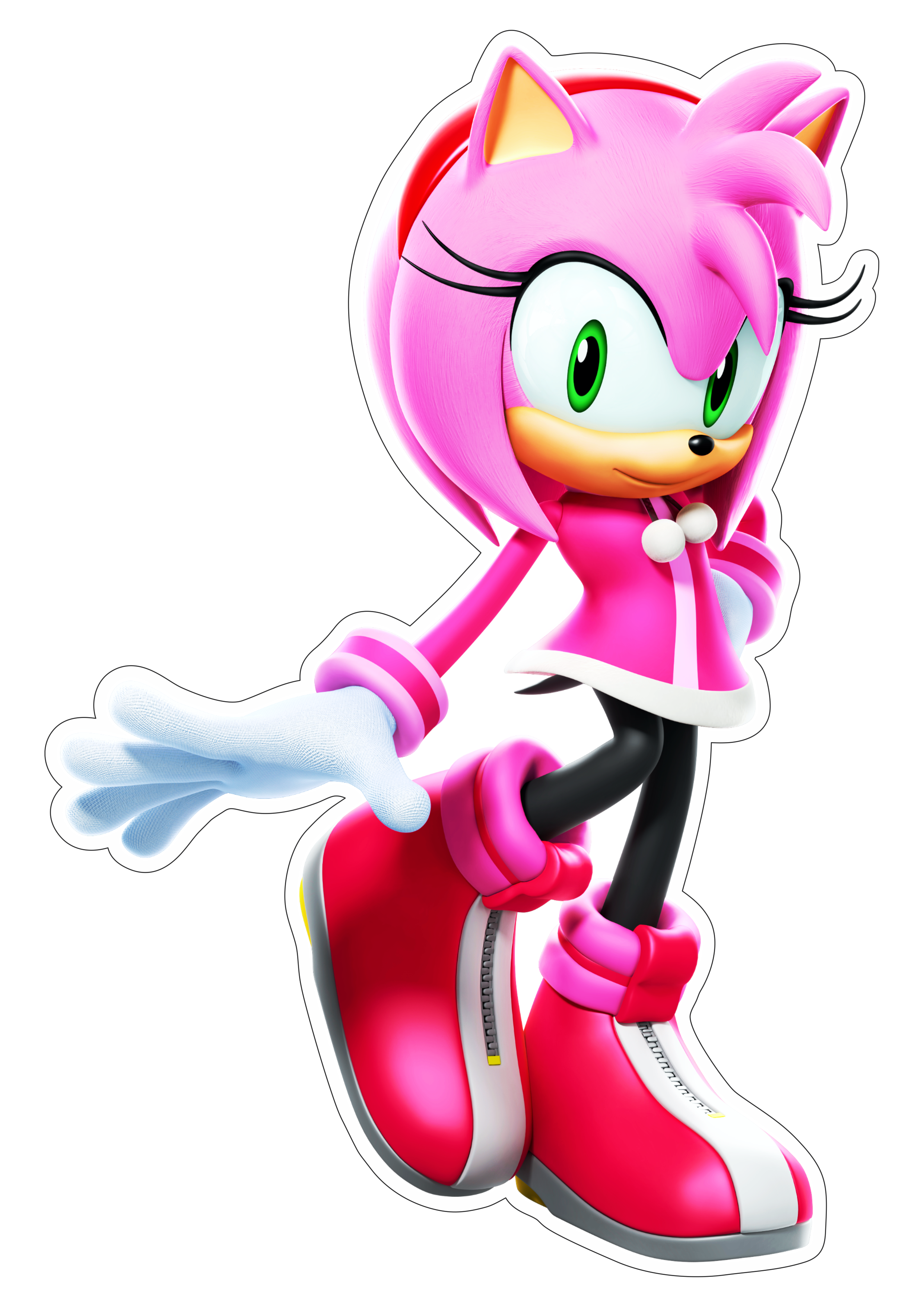 Adesivo Parede Decorativo Sonic - Personagem Amy Rose