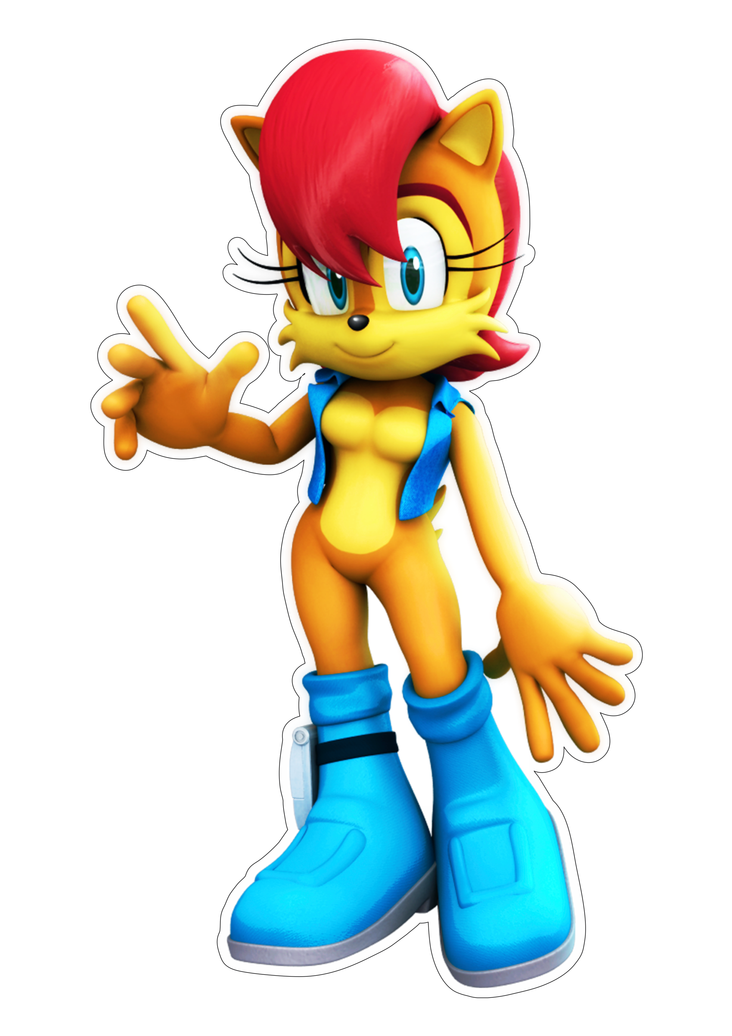 Sonic the hedgehog personagem de game Fiona Fox png