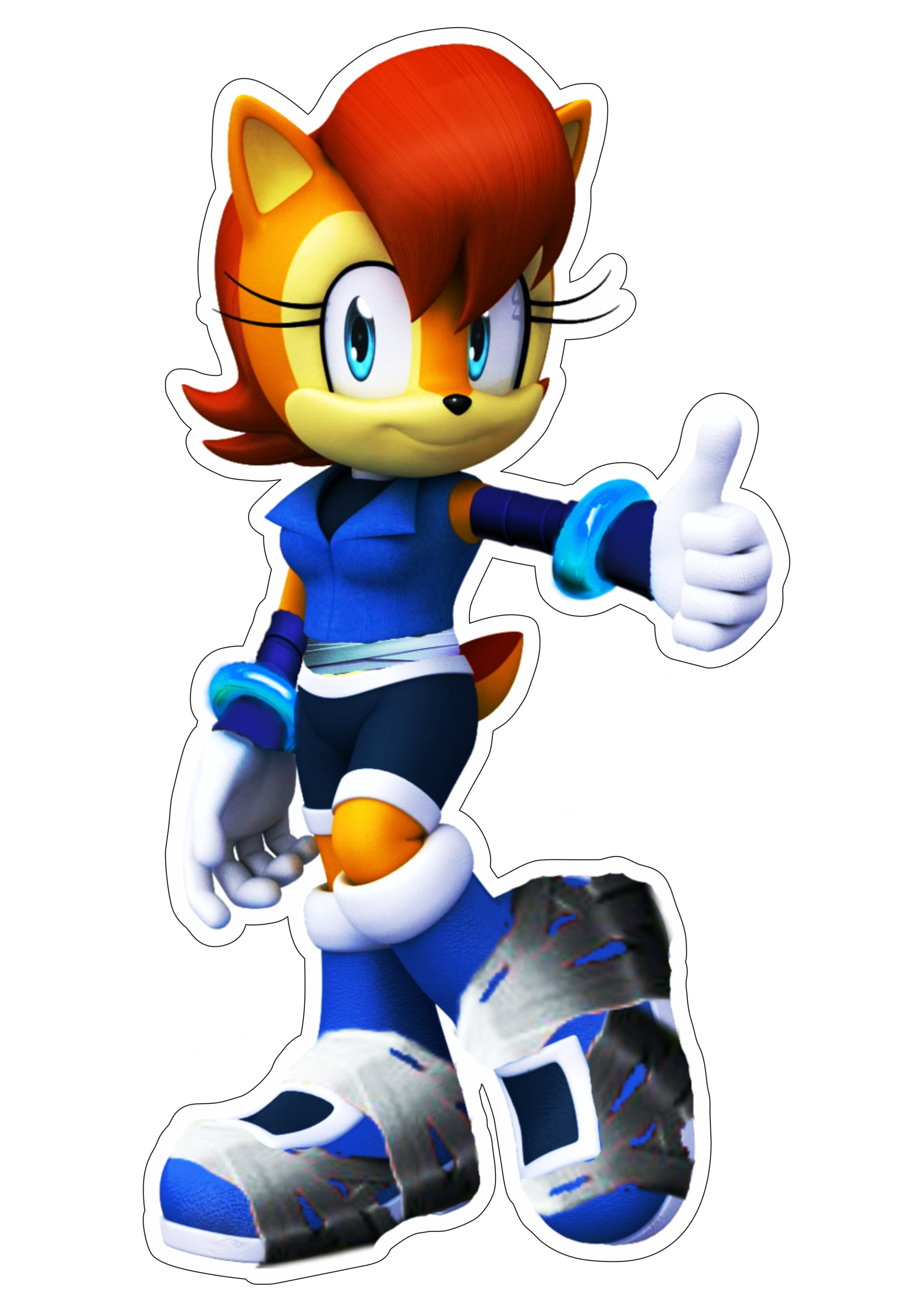 Sonic the hedgehog personagem de game Fiona Fox fundo transparente png