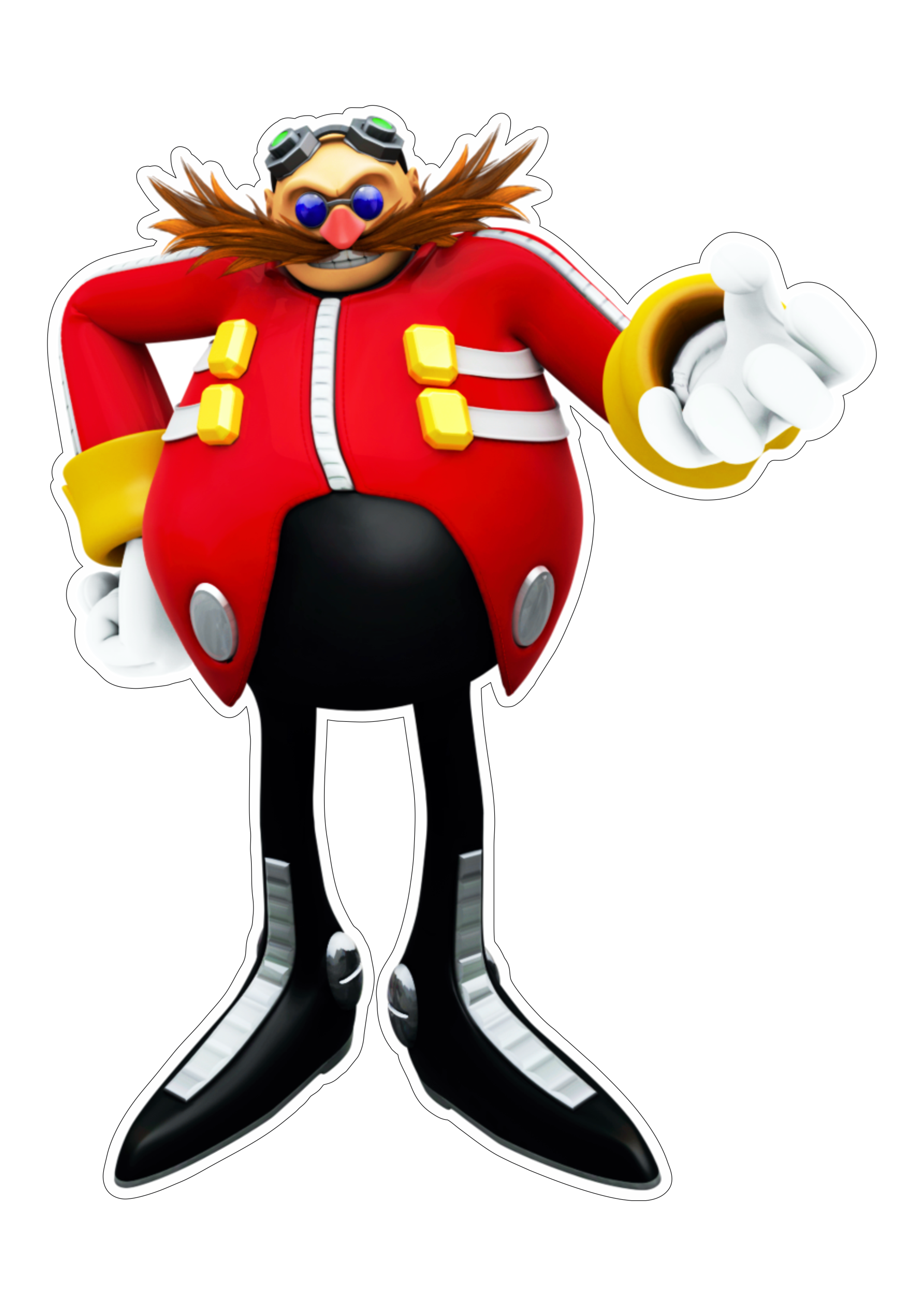 Sonic the hedgehog personagem de game doutor eggman fundo transparente png
