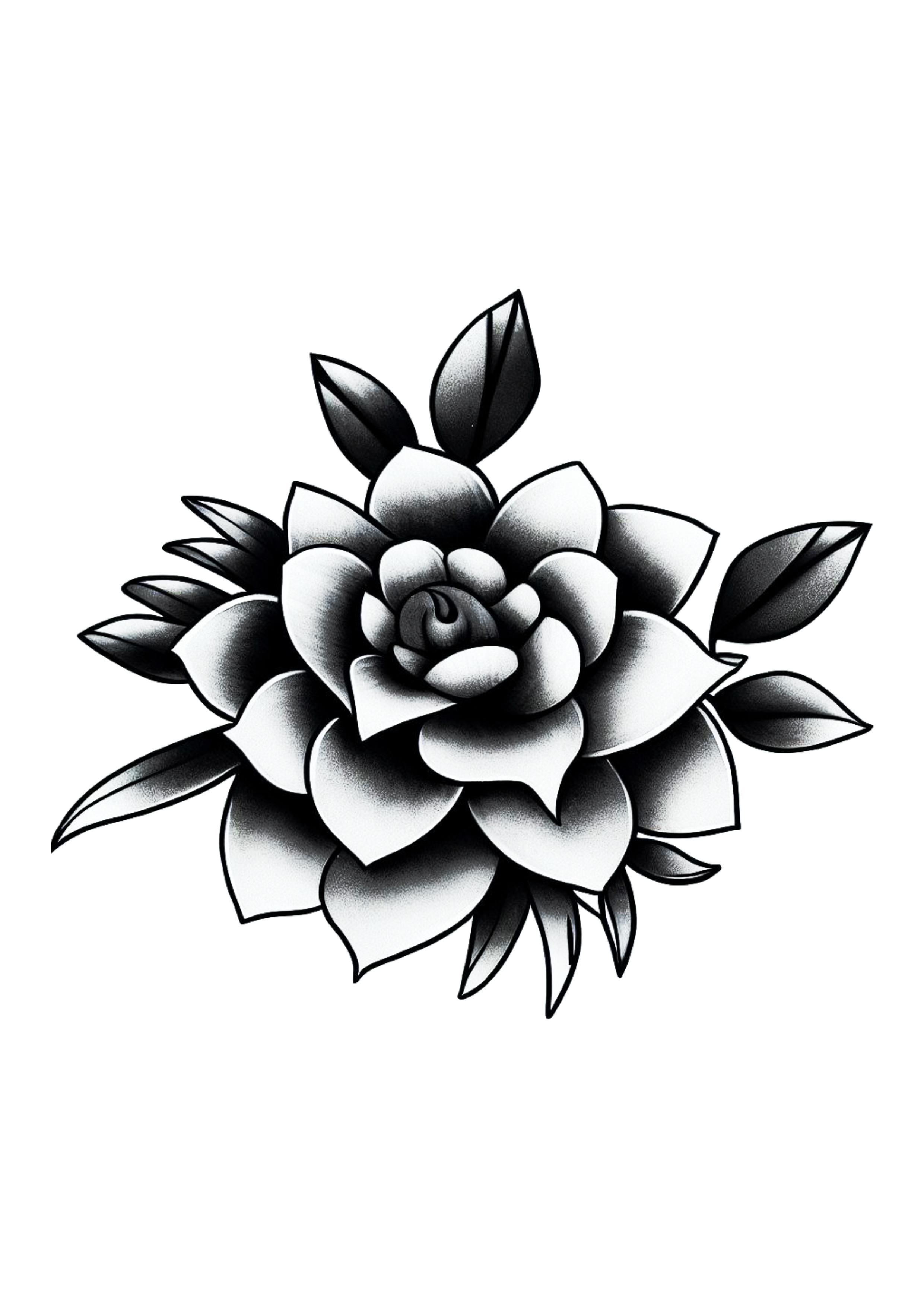 Tatuagem desenho de uma flor rabisco clipart free design fundo transparente png