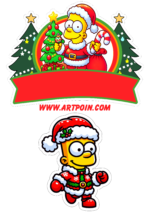 artpoin-topo-de-bolo-os-simpsons-de-natal2