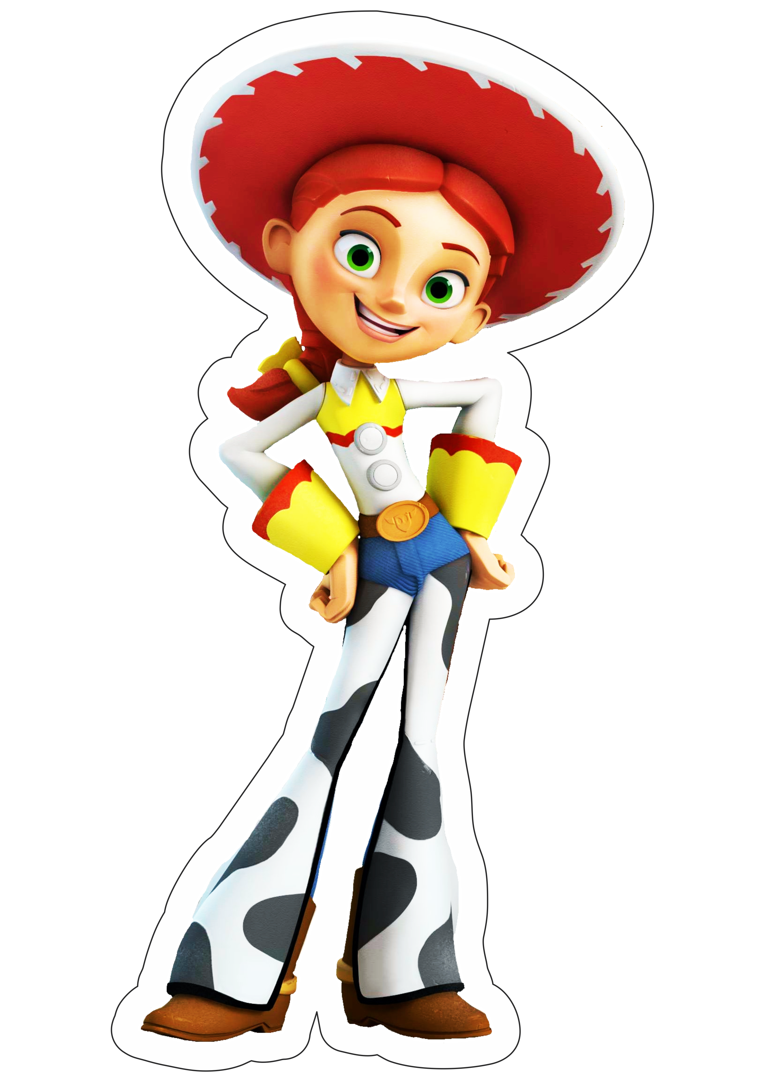 Toy Story Jessie fazendo pose brinquedo menina cowboy disney plus streaming png