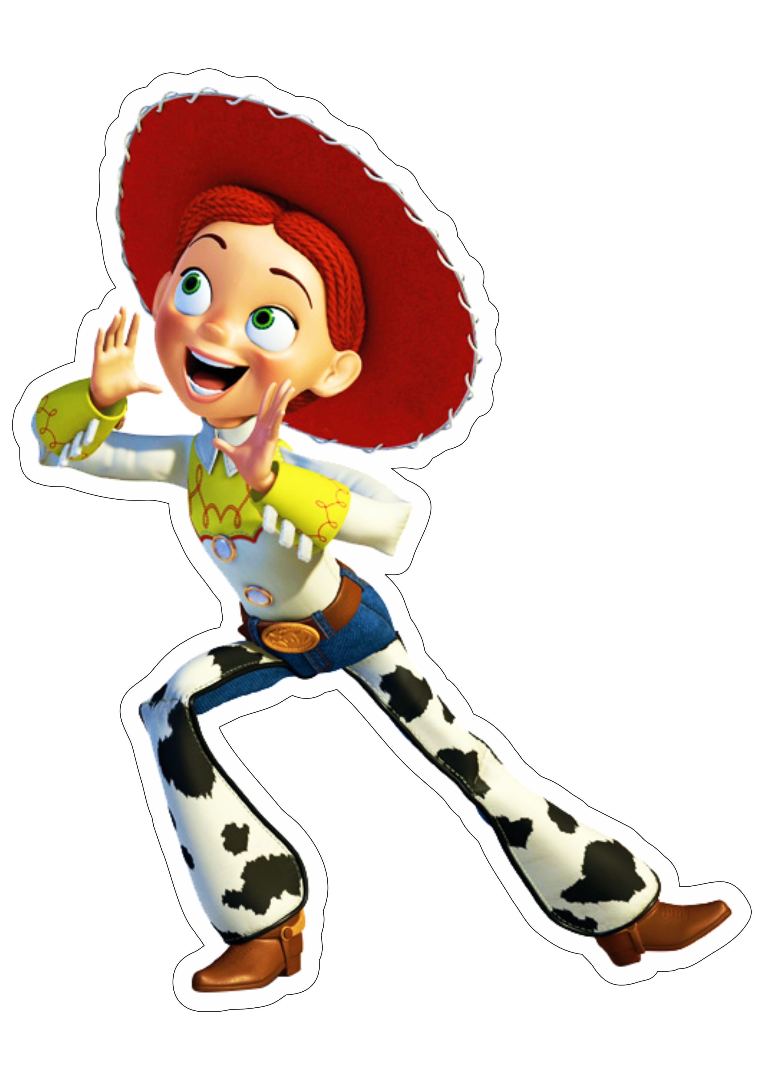 Toy Story Jessie brinquedo menina cowboy disney plus streaming animação infantil fundo transparente png
