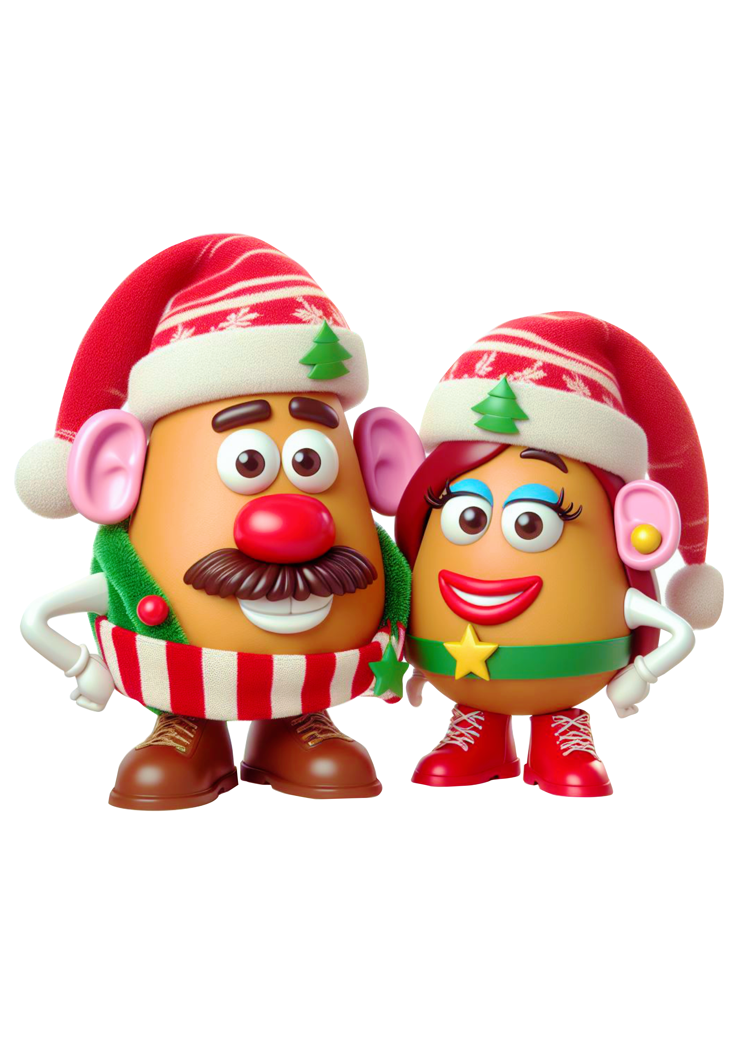 Toy Story especial de natal Senhor e Senhora Cabeça de Batata animação png