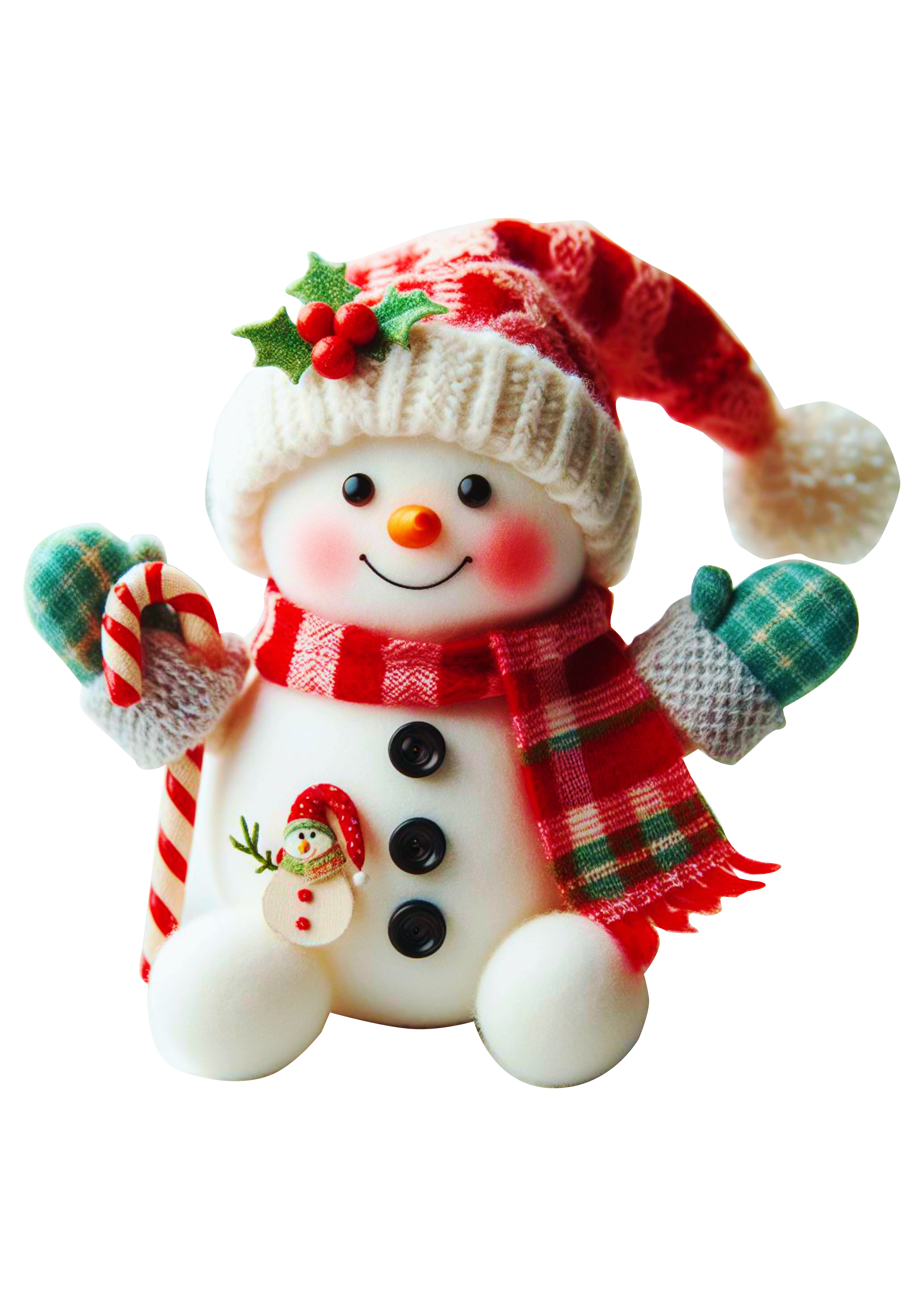 Decoração de natal boneco de neve fofinho fundo transparente png