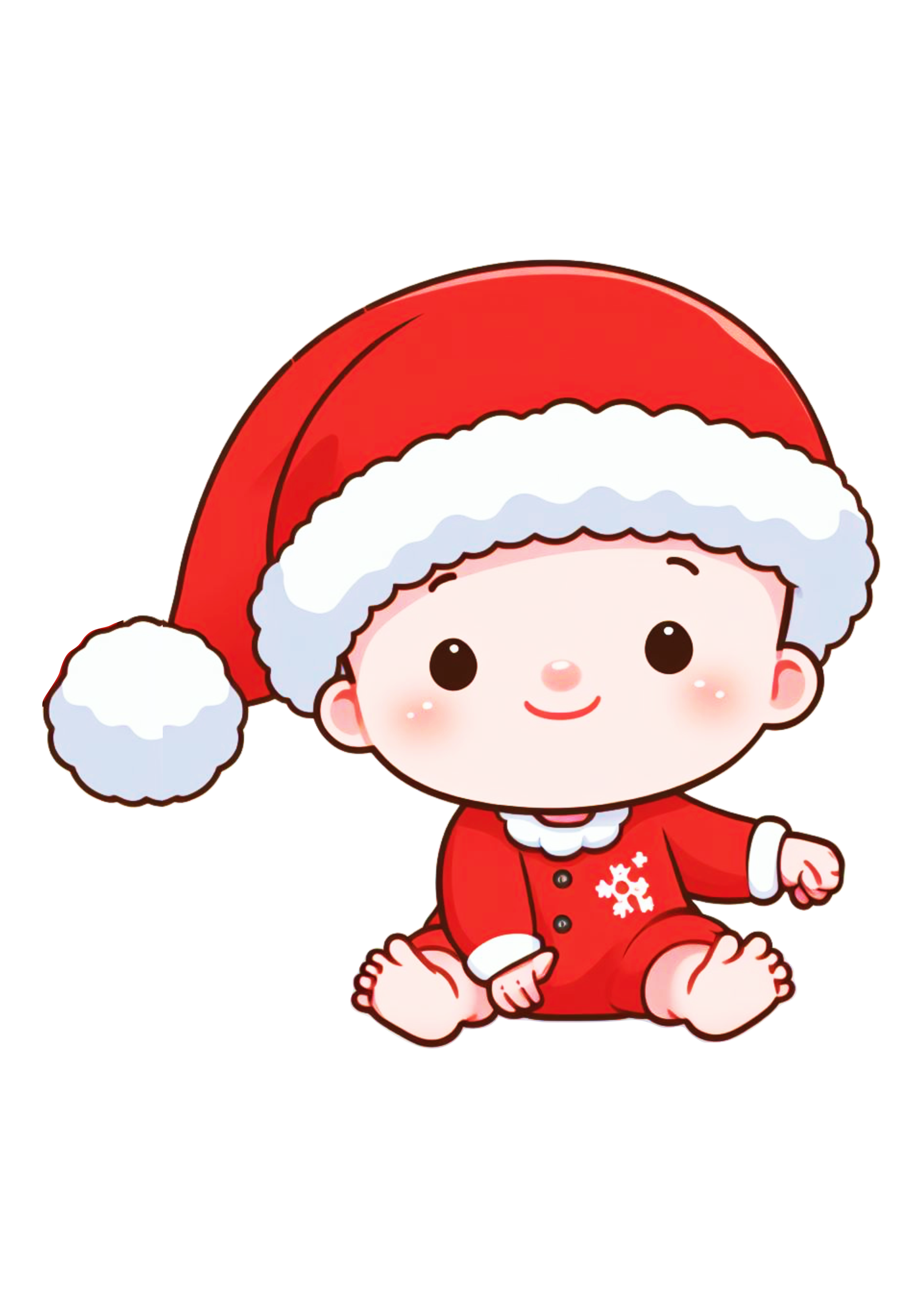 Bebezinho com fantasia do papai Noel desenho simples ilustração grátis criança menino pequeno png