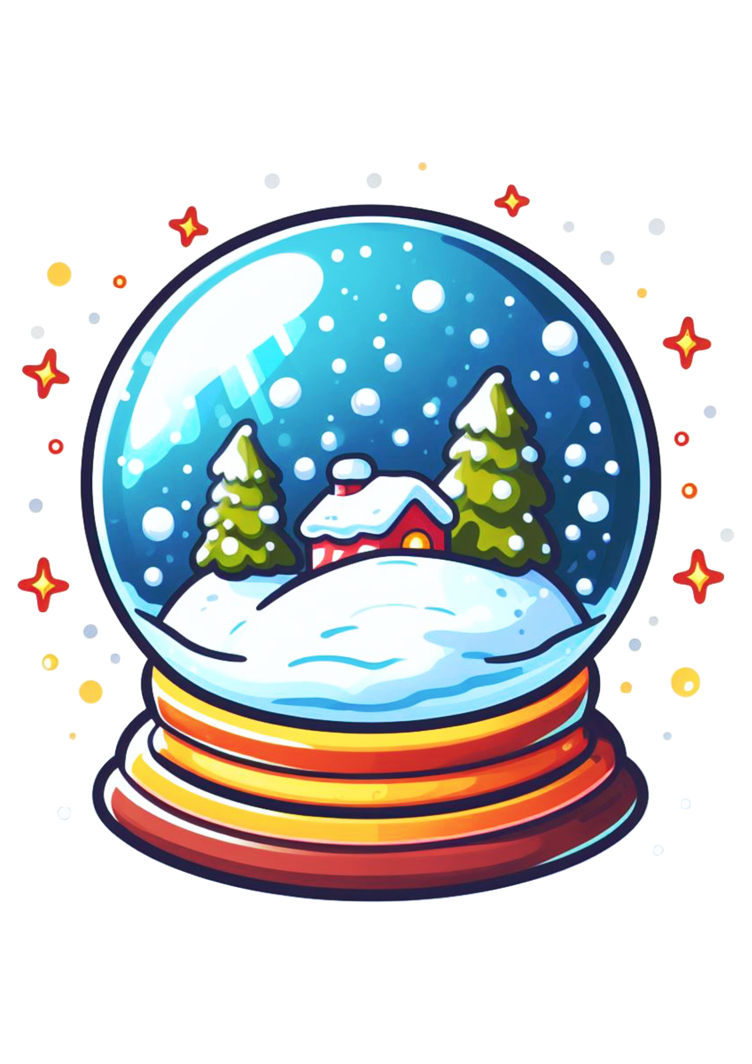 Globo de neve de natal ilustração png