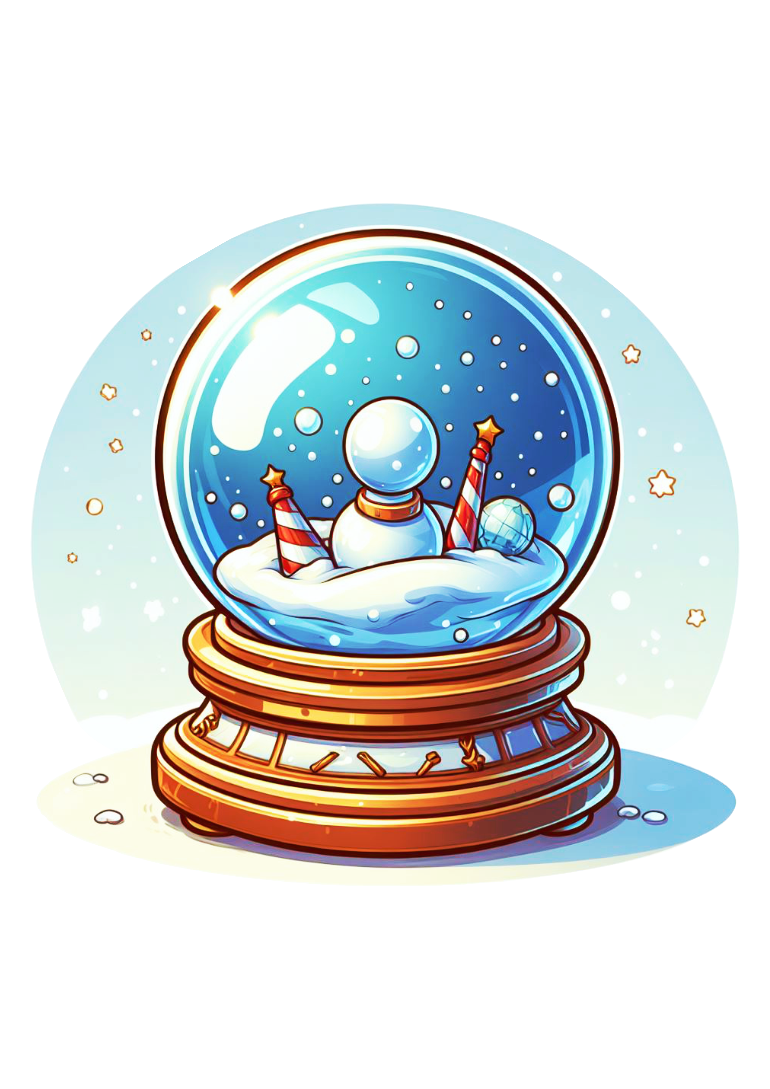 Globo de neve de natal ilustração desenho simples decoração png