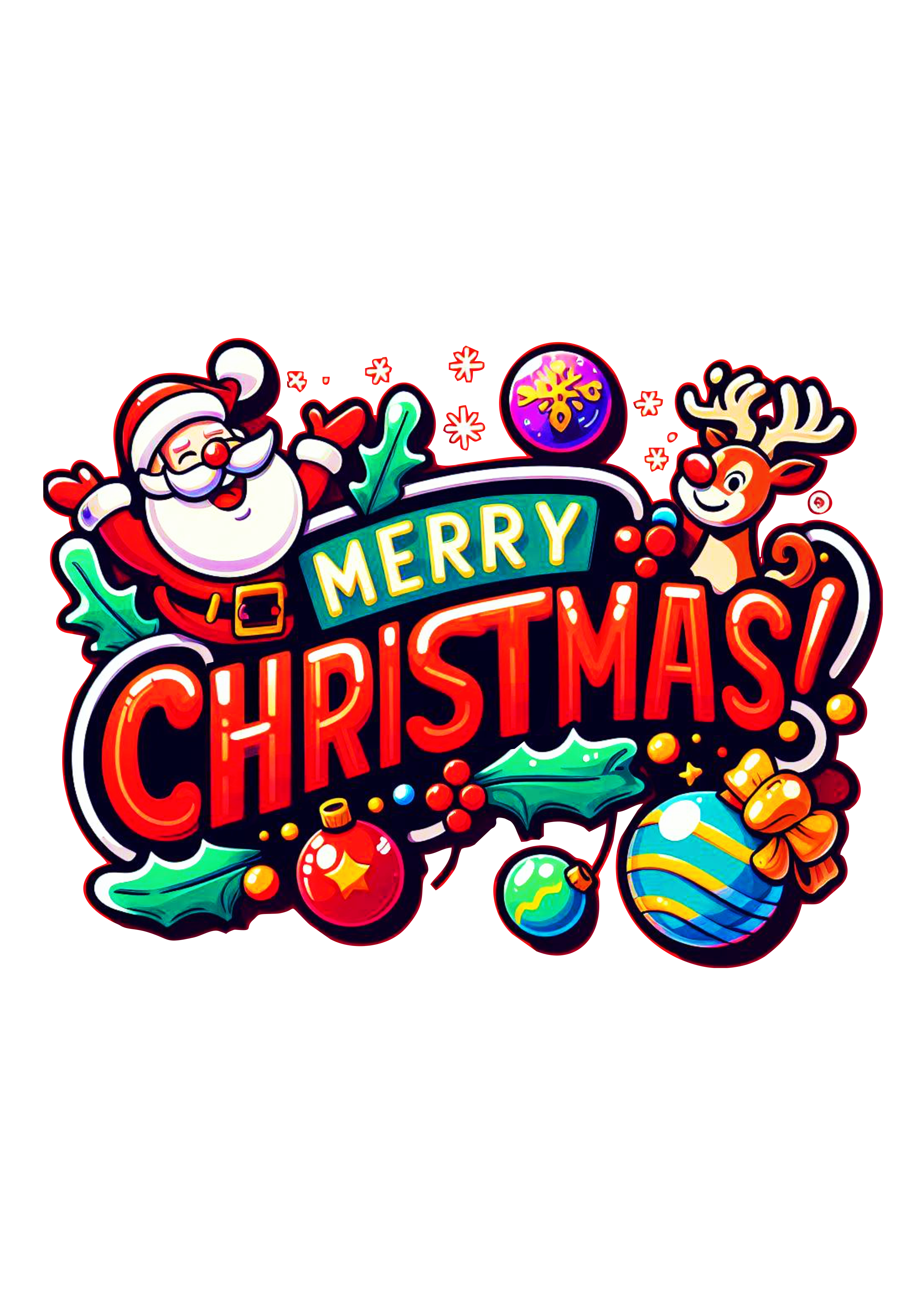 Plaquinha de natal Merry Christmas ilustração decoração artes gráficas logo png