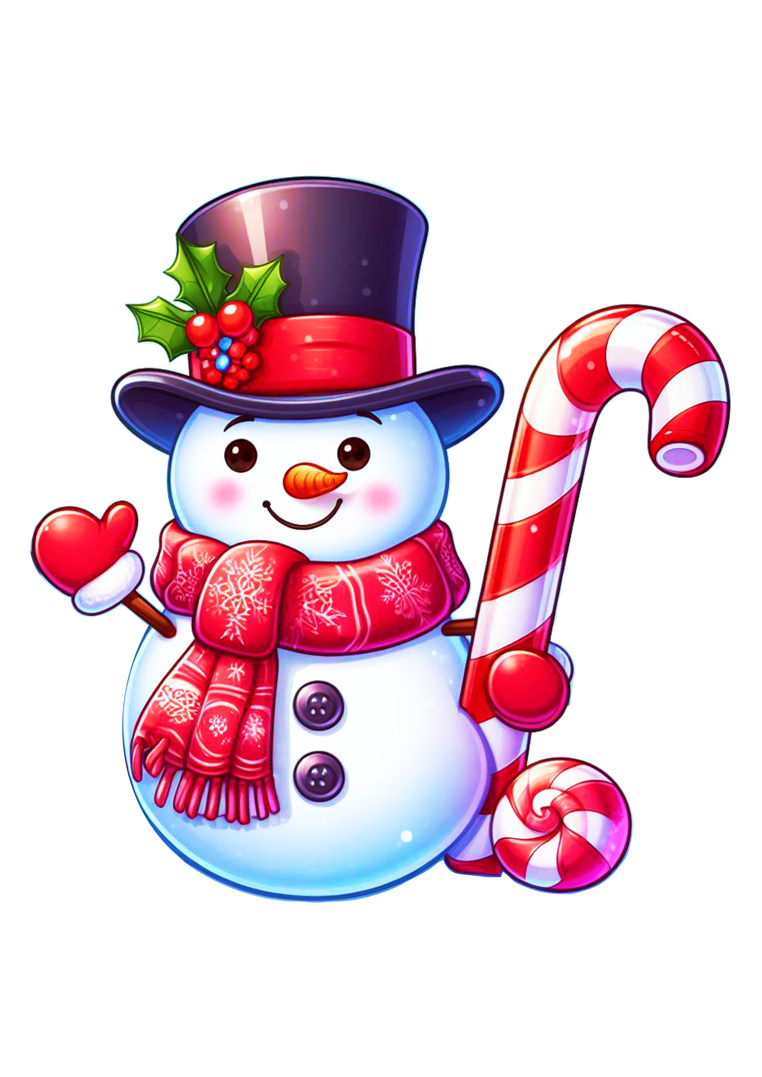 Boneco de neve decoração de natal desenho fofinho png