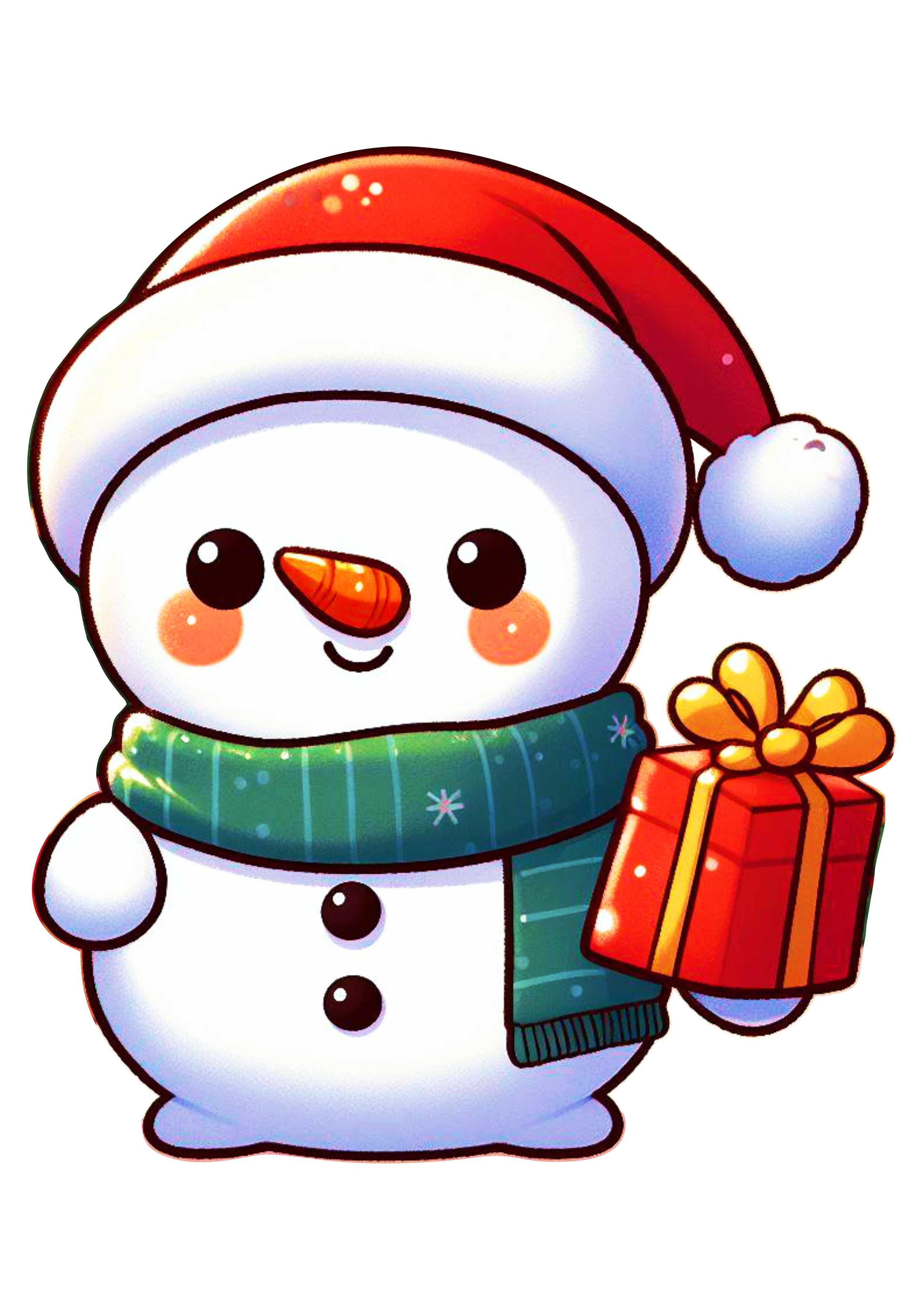 Boneco de neve decoração de natal ilustração desenho fofinho animação merry christmas snowman png