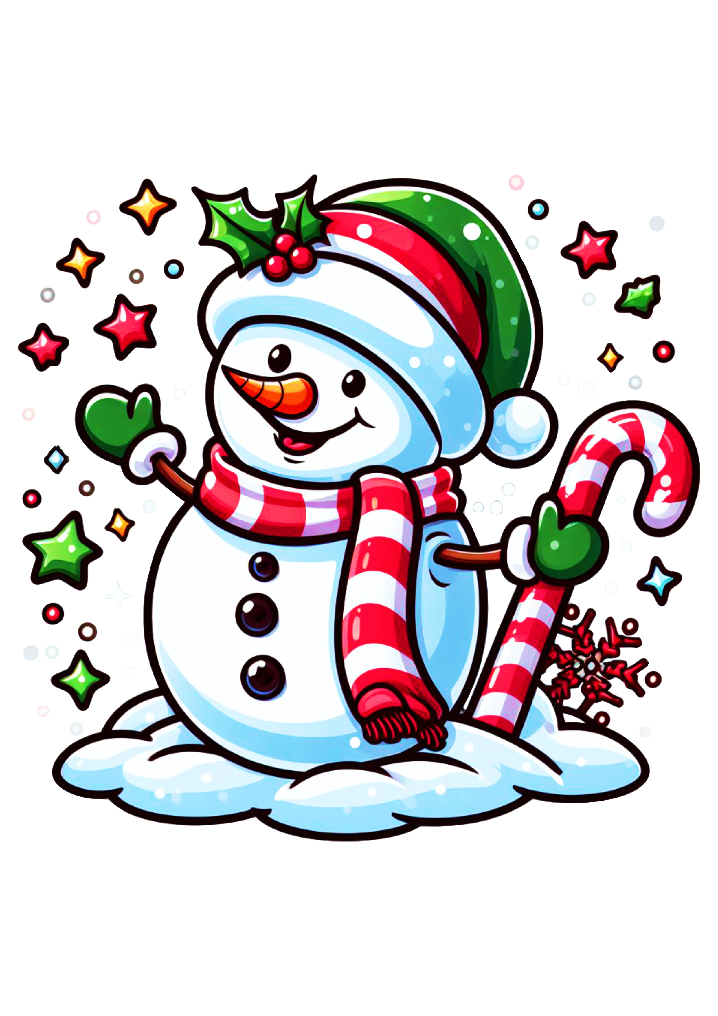 Boneco de neve desenho simples decoração de natal png