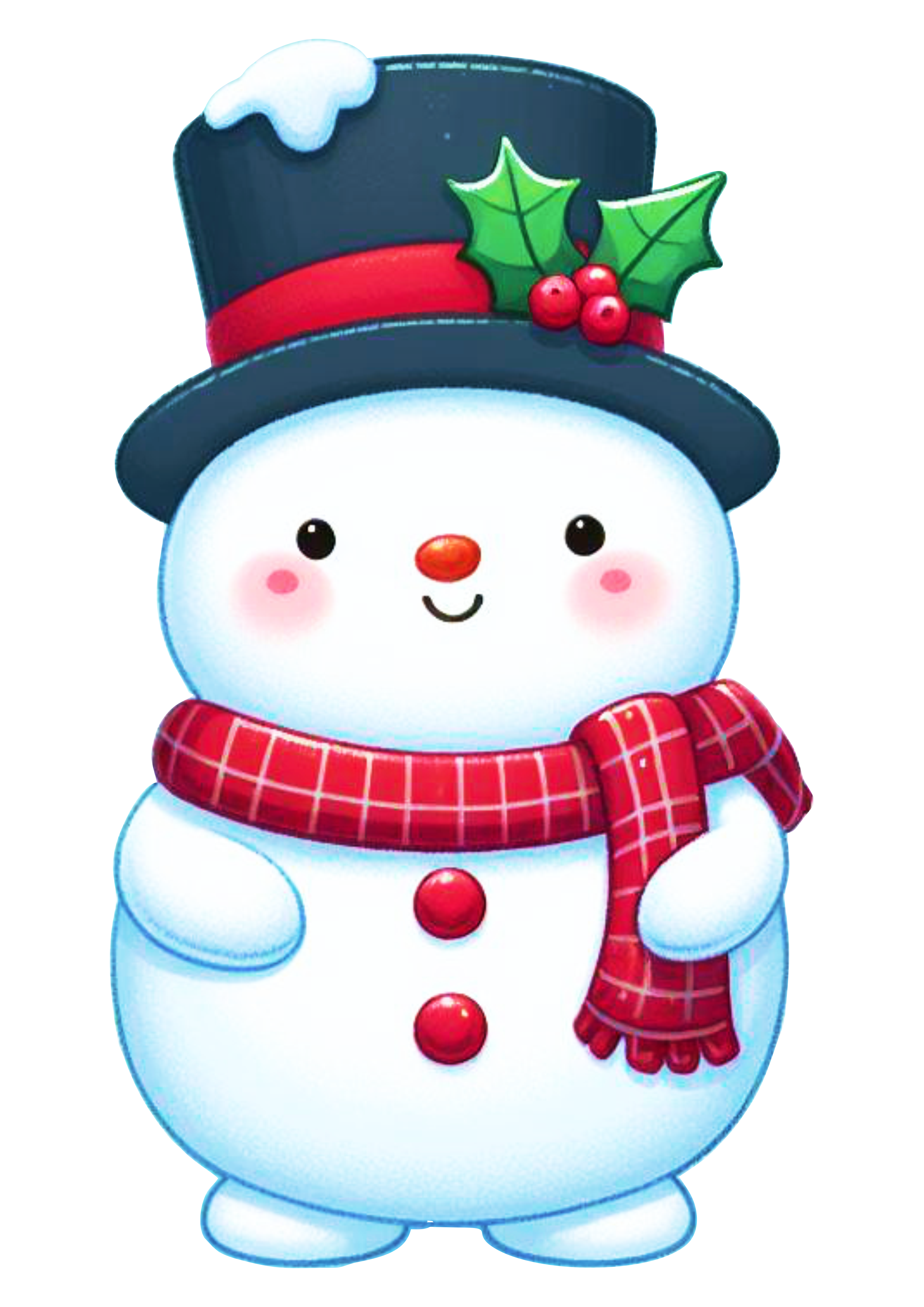 Boneco de neve fofinho desenho simples decoração de natal png