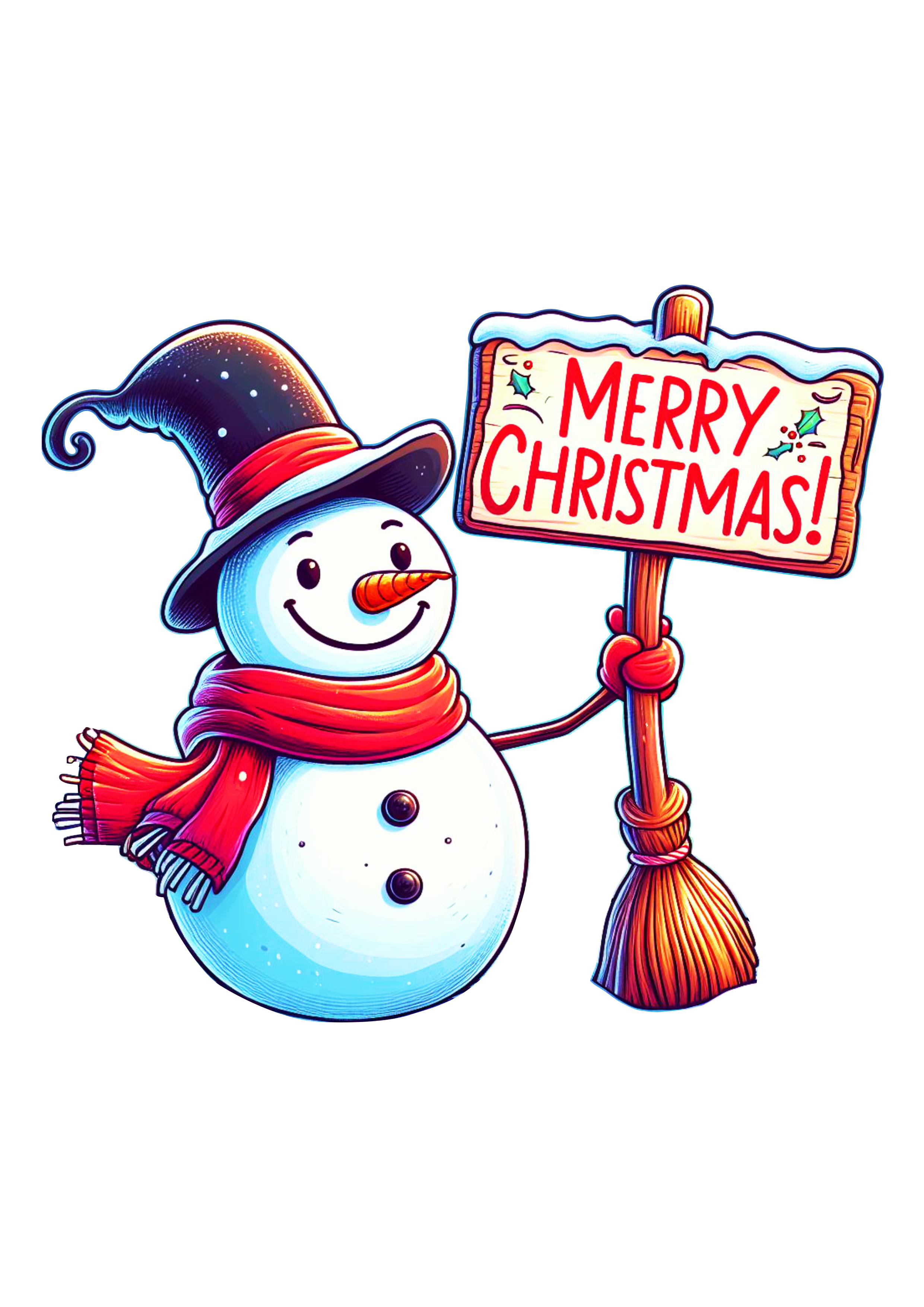 Boneco de neve fofinho desenho simples decoração de natal merry christmas png