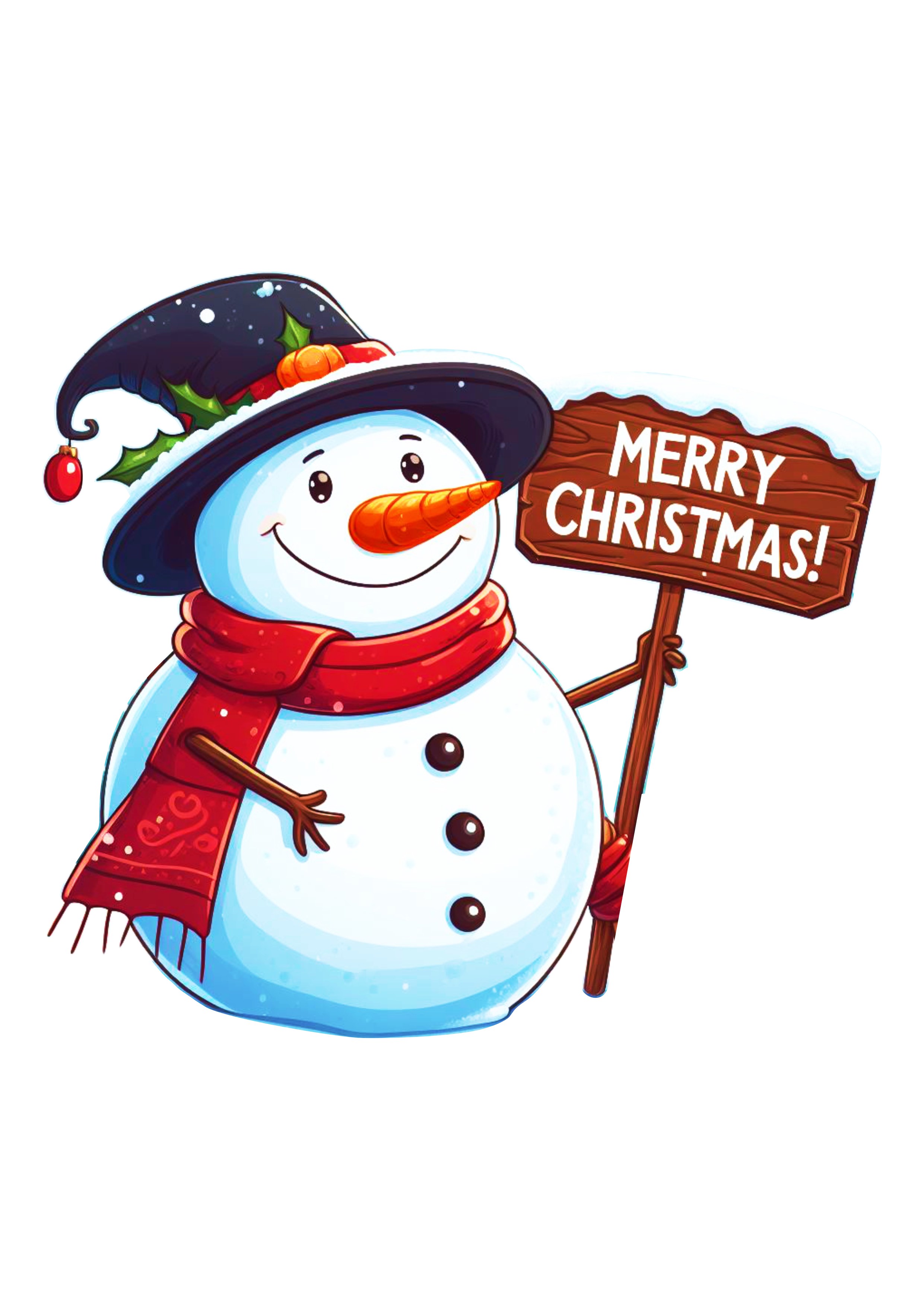 Boneco de neve fofinho desenho simples decoração de natal merry christmas pack de imagens png