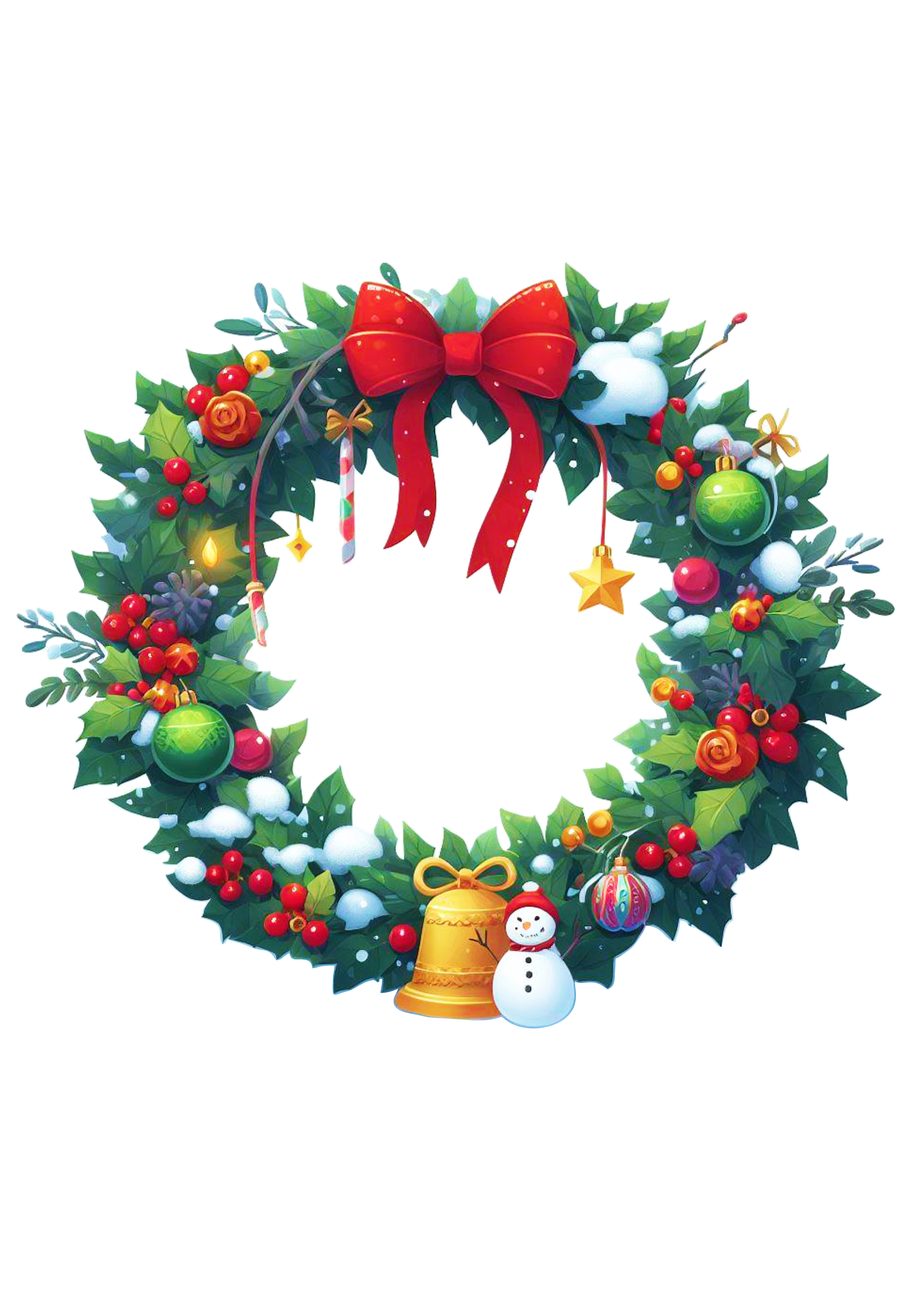 Guirlanda de natal decoração brilhante com lacinho png