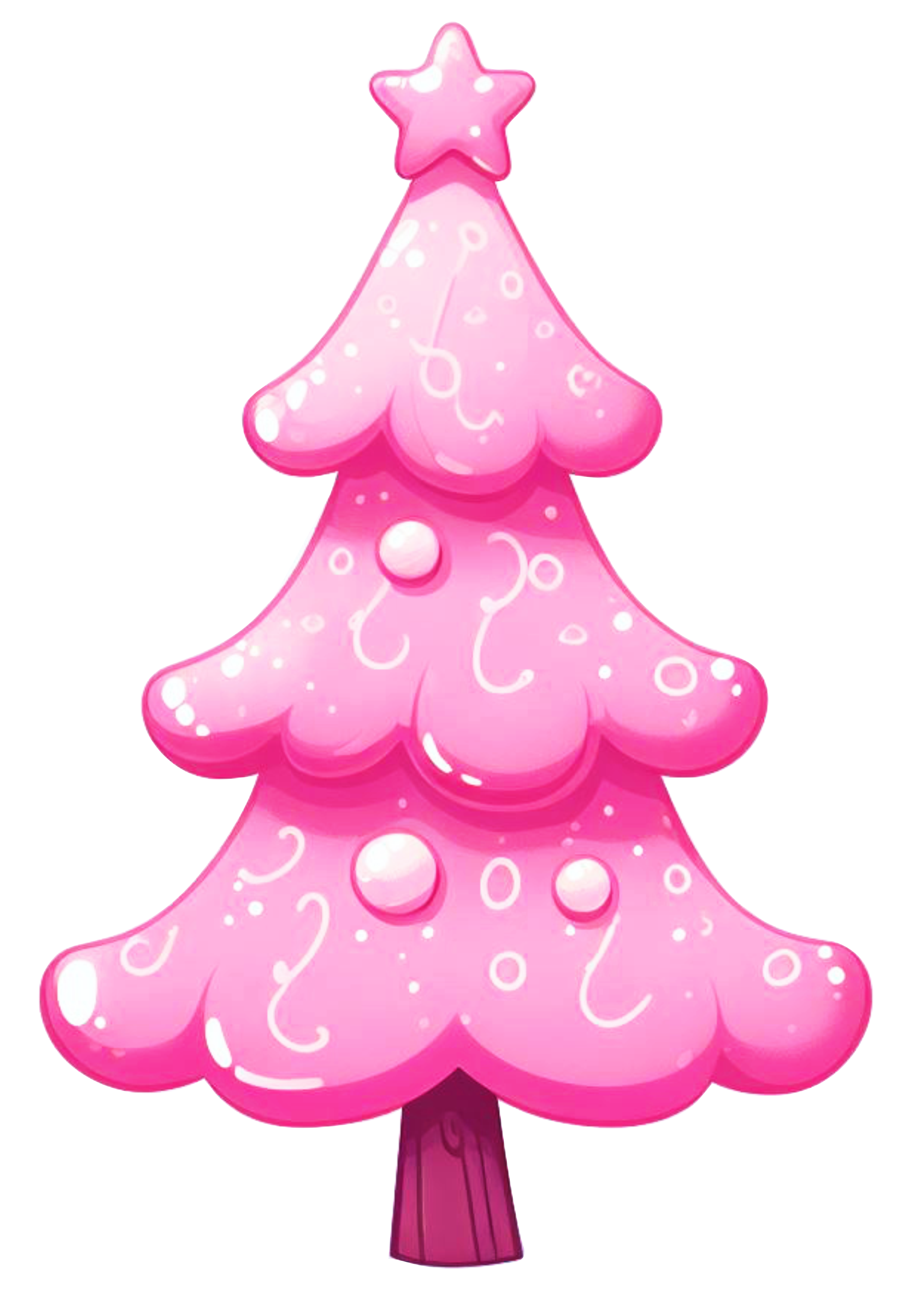 Árvore de natal rosa ilustração png